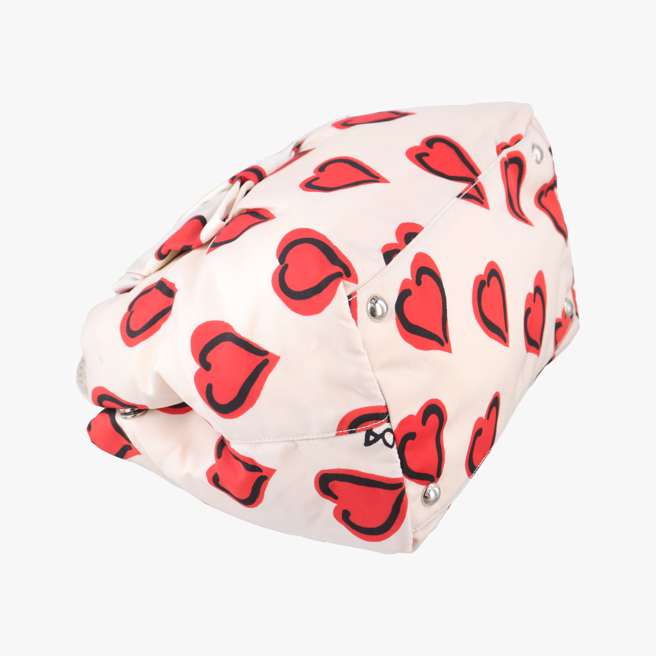 Heart Pattern White× Red× black Nylon 14ハートパターン ホワイト×レッド×ブラック ナイロン 14