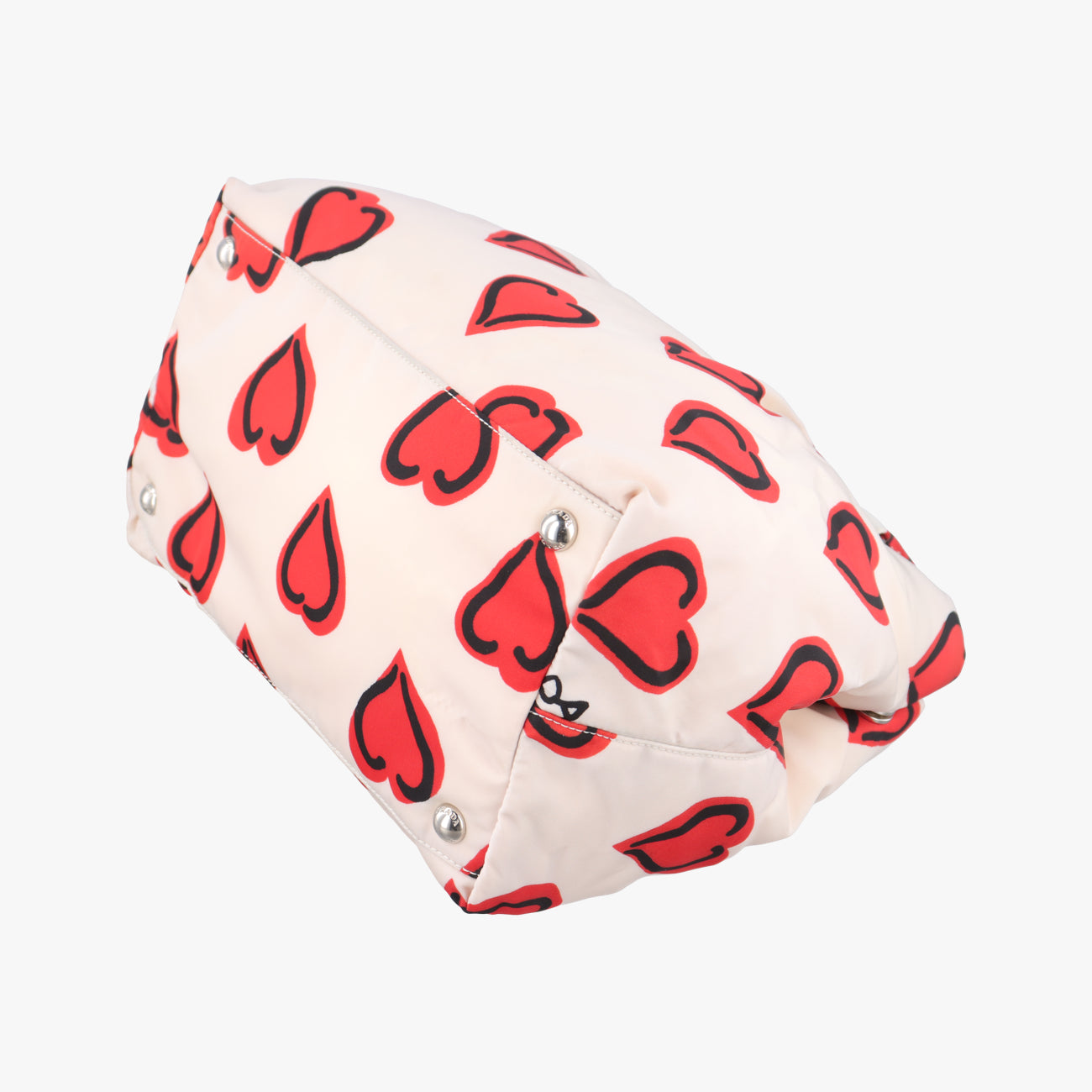 Heart Pattern White× Red× black Nylon 14ハートパターン ホワイト×レッド×ブラック ナイロン 14