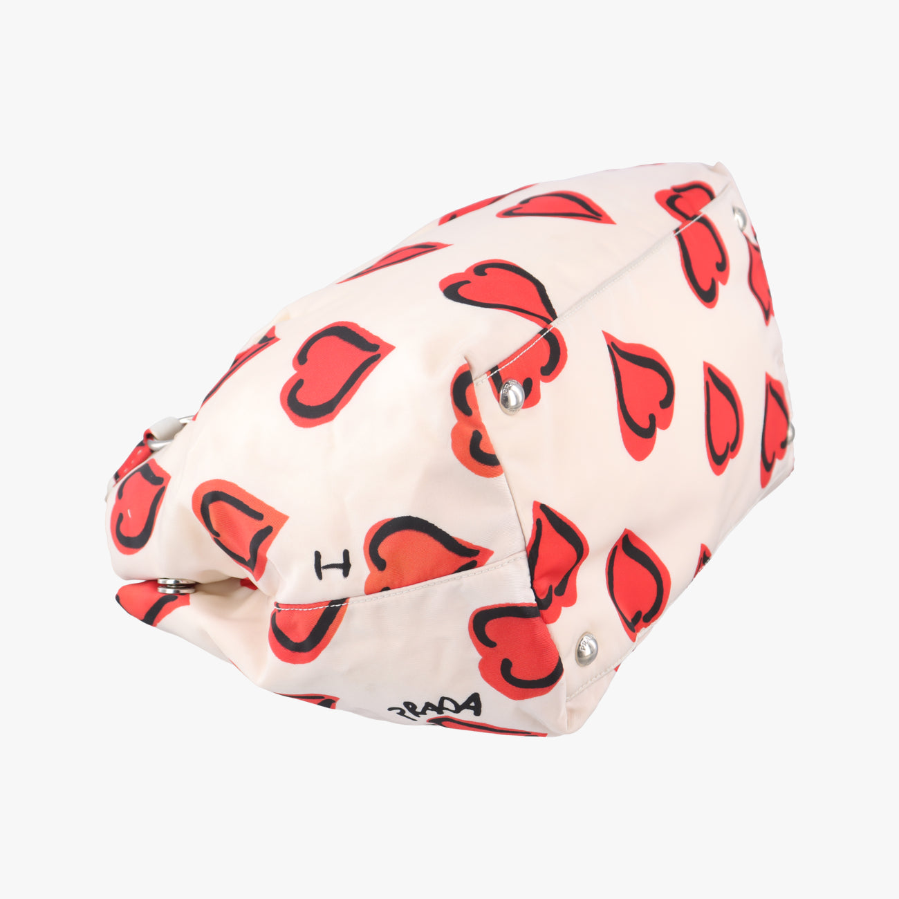 Heart Pattern White× Red× black Nylon 14ハートパターン ホワイト×レッド×ブラック ナイロン 14