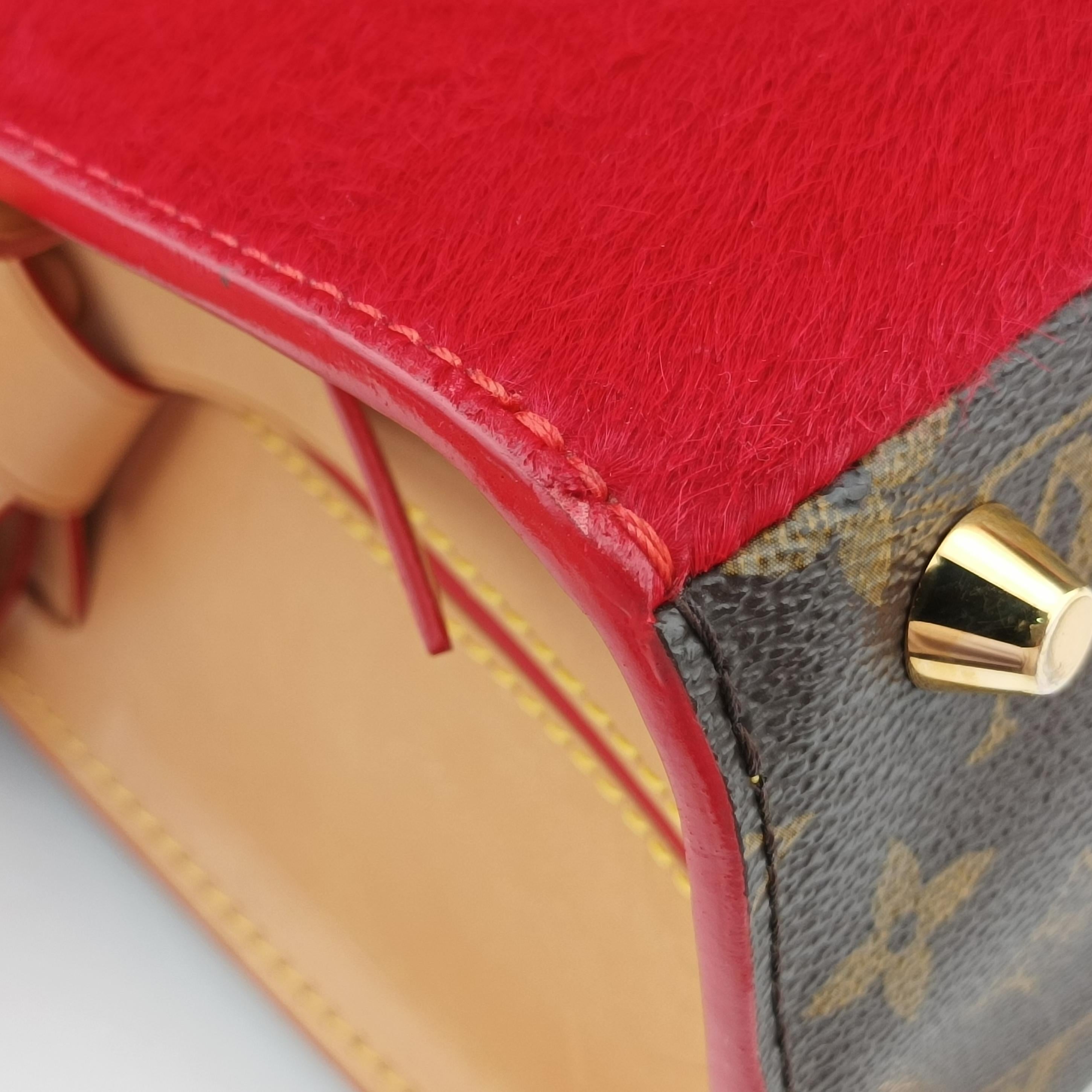 Monogram Studs Icono Brown×red×beige Monogram Canvas×calf leather×ponyhair M41234 DR4154モノグラム スタッズ アイコノ モノグラム/ブラウン系×レッド×ベージュ モノグラムキャンバス×カーフレザー ×ハラコ M41234 DR4154