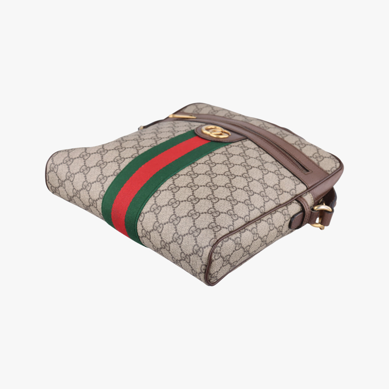 Ophidia Brown x Red x Green PVC coated canvas 547934 C028533800オフィディア ブラウン×レッド×グリーン PVCコーティングキャンバス 547934 C028533800