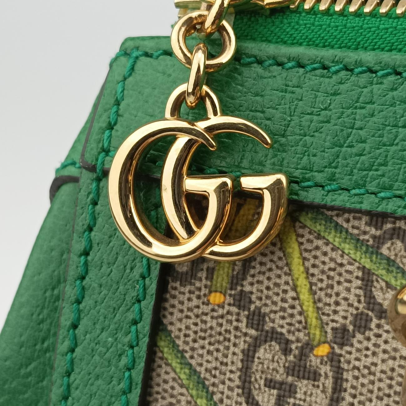 Ophidia Beige×Green×Multicolour PVC coated canvas 547551 F030575041オフィディア ベージュ×グリーン×マルチカラー PVCコーティングキャンバス 547551 F030575041