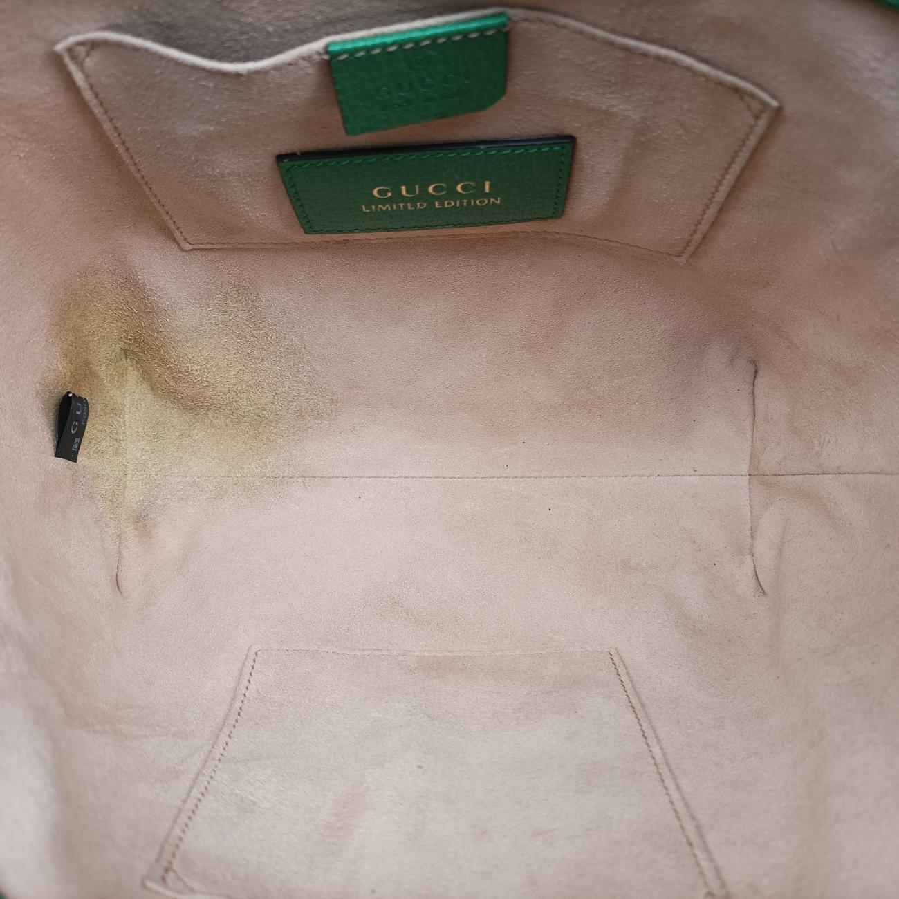 Ophidia Beige×Green×Multicolour PVC coated canvas 547551 F030575041オフィディア ベージュ×グリーン×マルチカラー PVCコーティングキャンバス 547551 F030575041