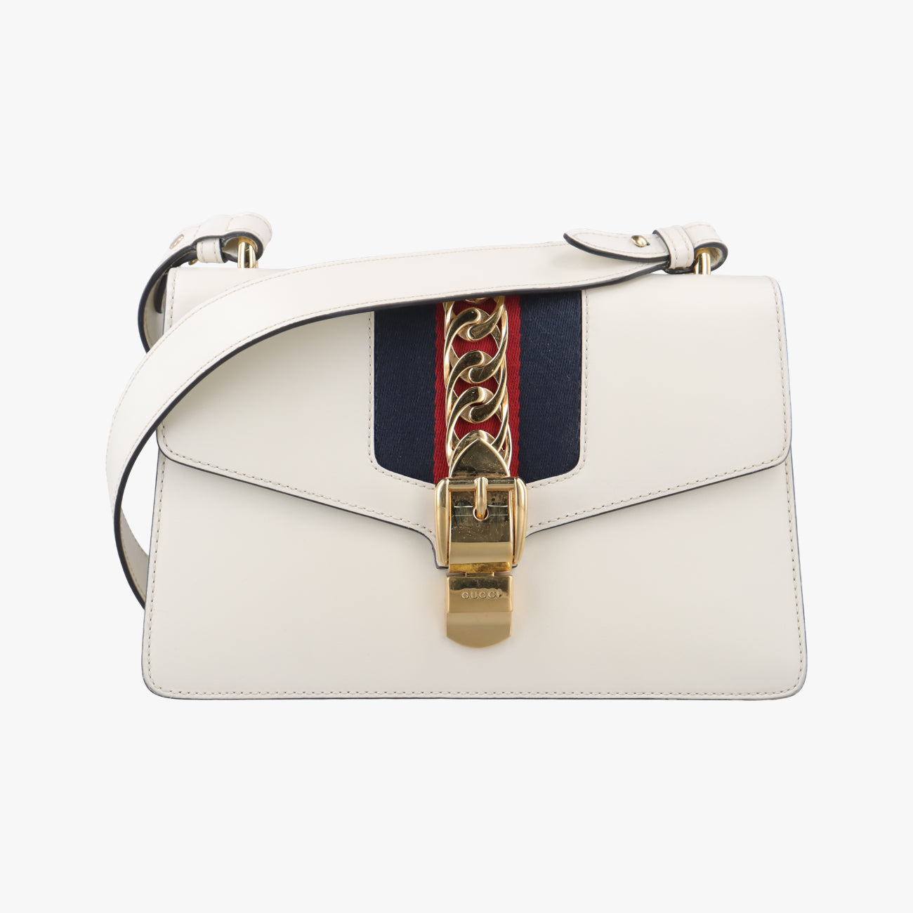 Sylvie white× black× red Leather 421882 I022123214シルヴィ ホワイト×ブラック×レッド レザー 421882 I022123214