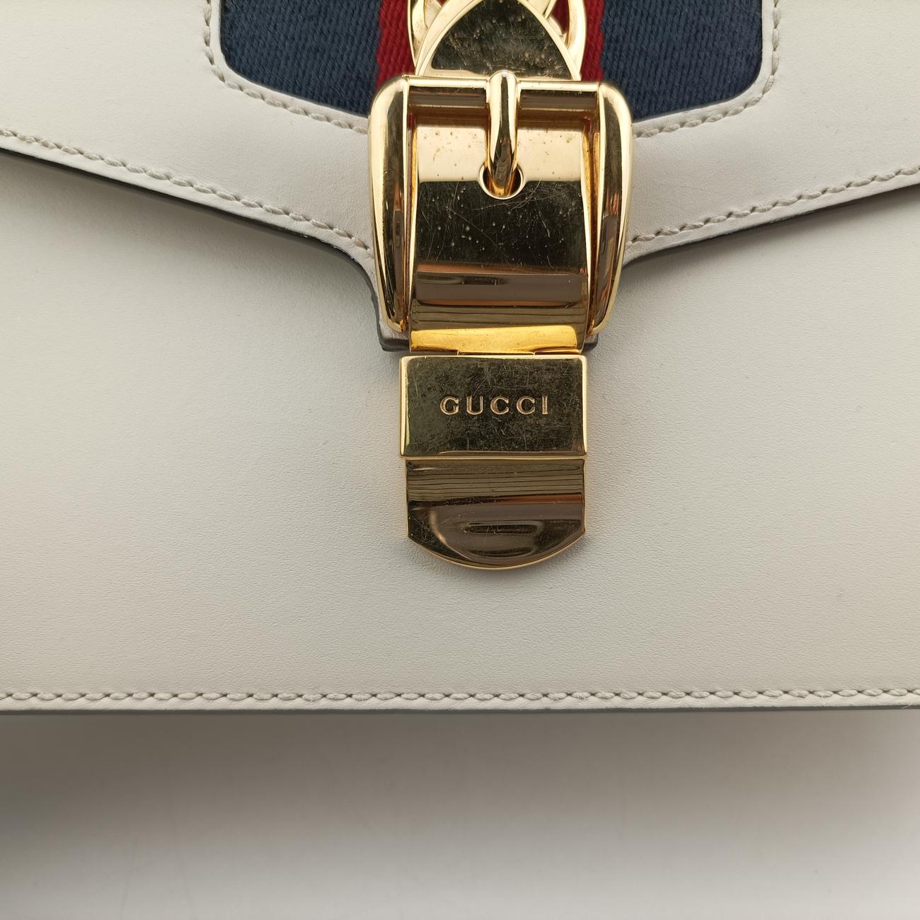 Sylvie white× black× red Leather 421882 I022123214シルヴィ ホワイト×ブラック×レッド レザー 421882 I022123214