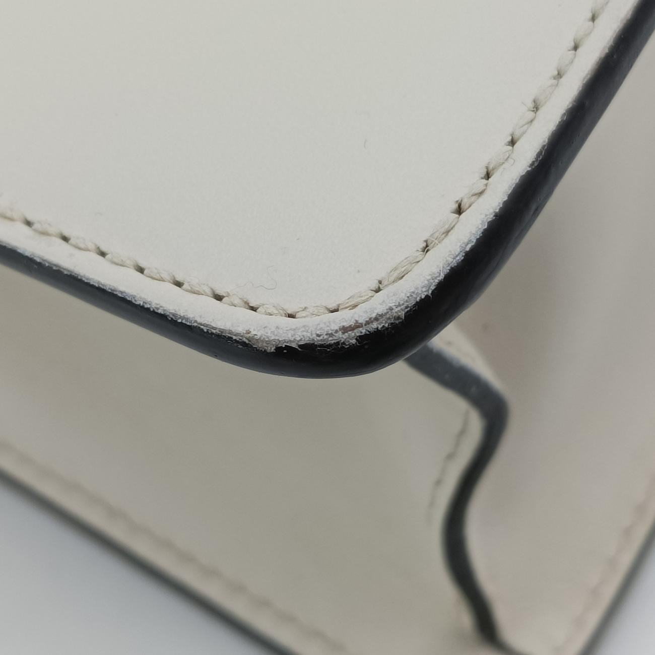 Sylvie white× black× red Leather 421882 I022123214シルヴィ ホワイト×ブラック×レッド レザー 421882 I022123214