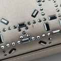 Satin Crystal Cannage Mini Lady Dior Grey satin 02-MA-1118サテンクリスタル カナージュ ミニ レディ ディオール グレー サテン 02-MA-1118