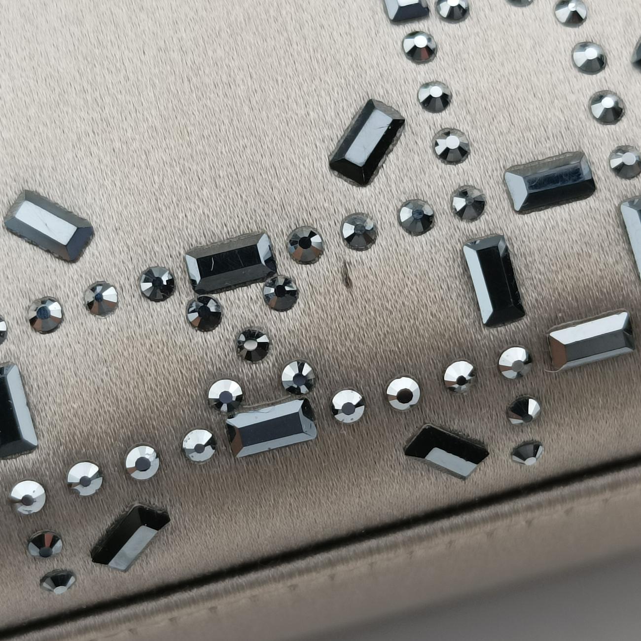 Satin Crystal Cannage Mini Lady Dior Grey satin 02-MA-1118サテンクリスタル カナージュ ミニ レディ ディオール グレー サテン 02-MA-1118