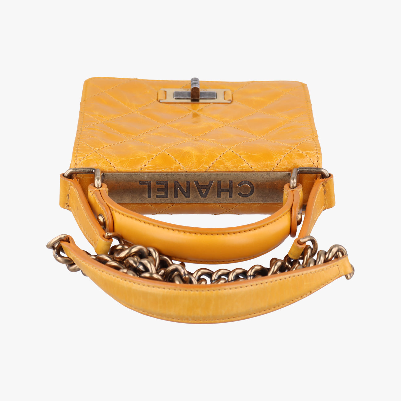 2.55 Rita Matelasse Yellow Leather A66815 157556352.55マトラッセ イエロー レザー A66815 15755635