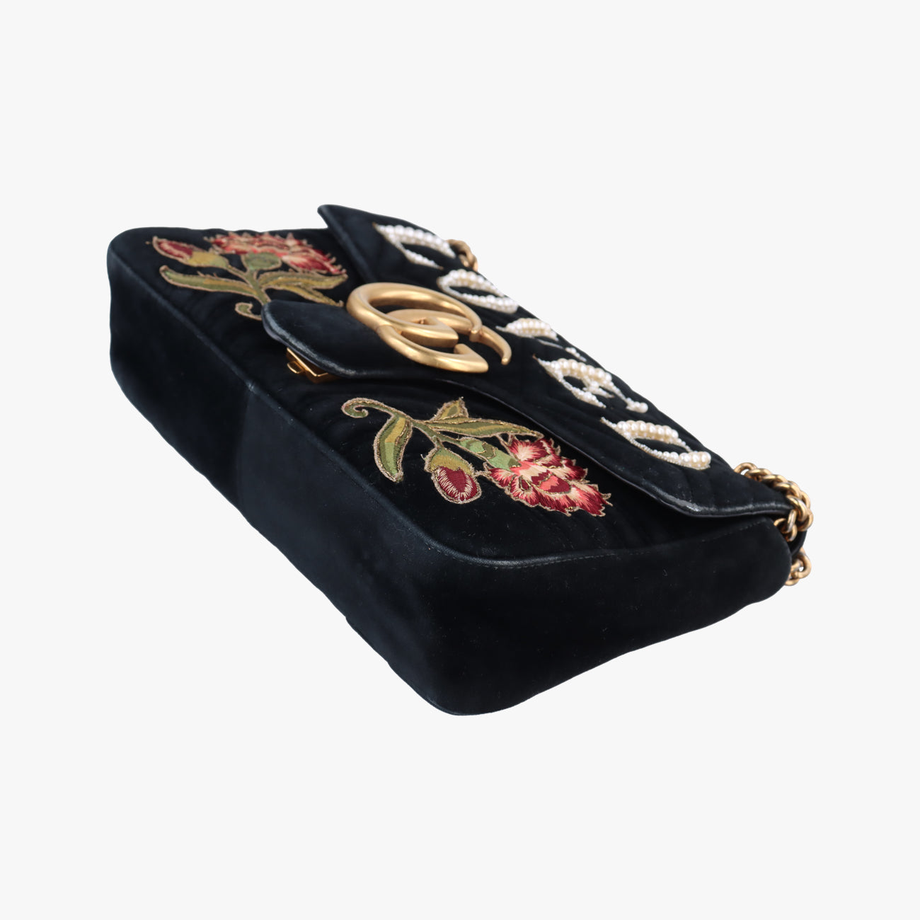 GG Marmont Black×multicolor velour 443496 E022580653GGマーモント ブラック×マルチカラー ベルベット 443496 E022580653