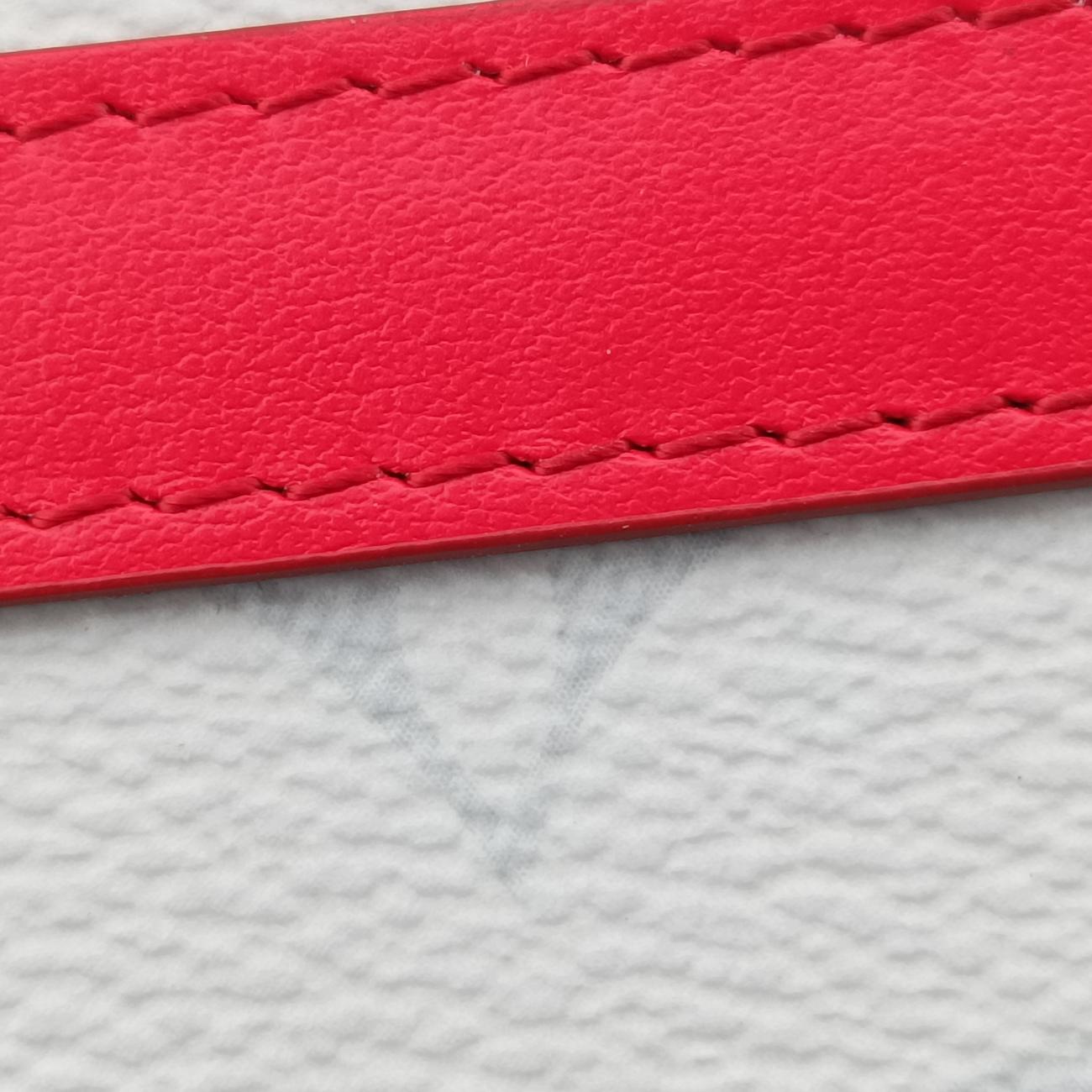 LV x NBA SOFT TRANK  PHONE BOX Antarctica x Red x White Monogram Canvas×calf leather M80101 TJ4220 IC ChipLV x NBA ソフトトランク フォーンボックス アンタークティカ×レッド×ホワイト モノグラムキャンバス×カーフレザー M80101 TJ4220 ICチップ