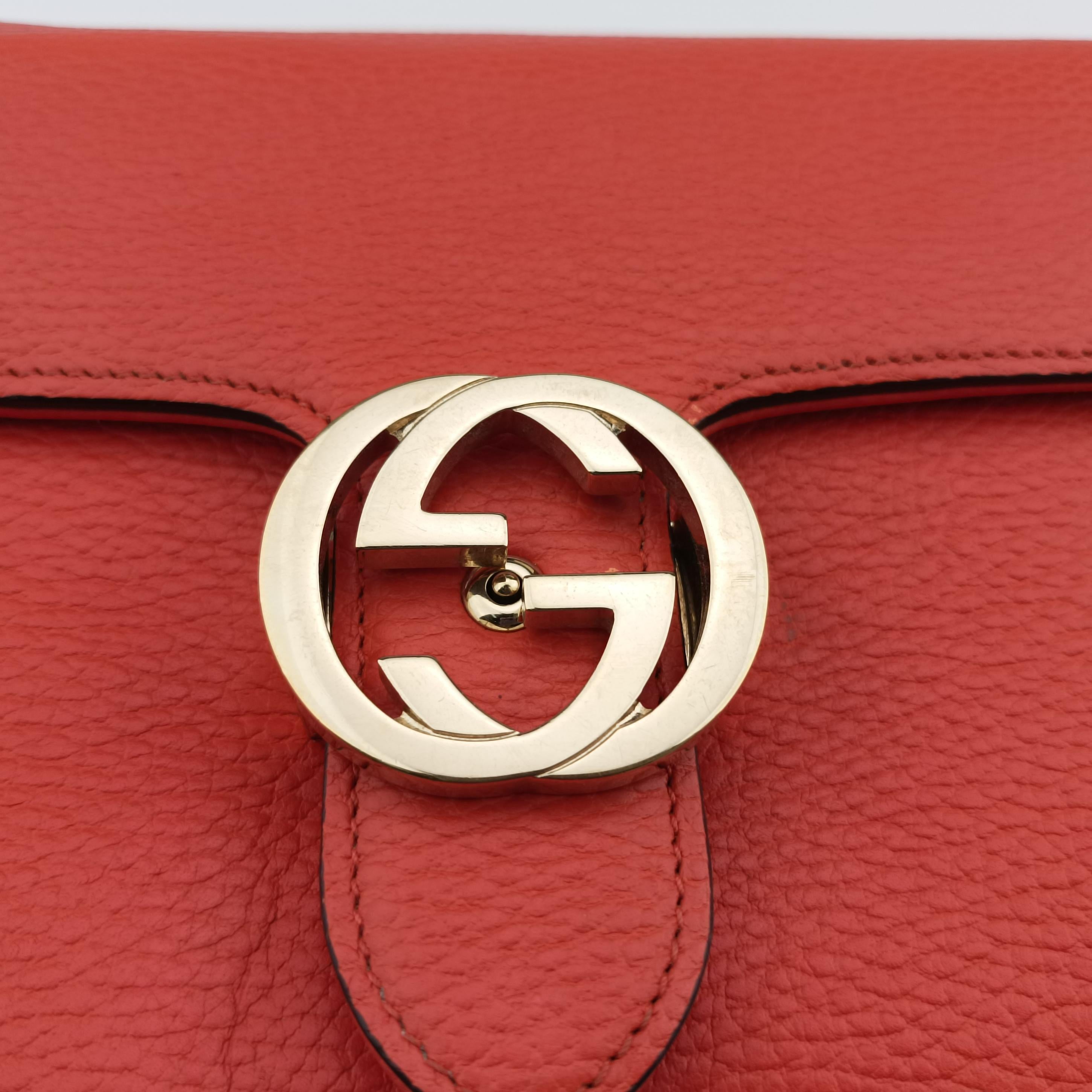 Interlocking G Orange Leather 510304 H026541687インターロッキングG オレンジ レザー 510304 H026541687