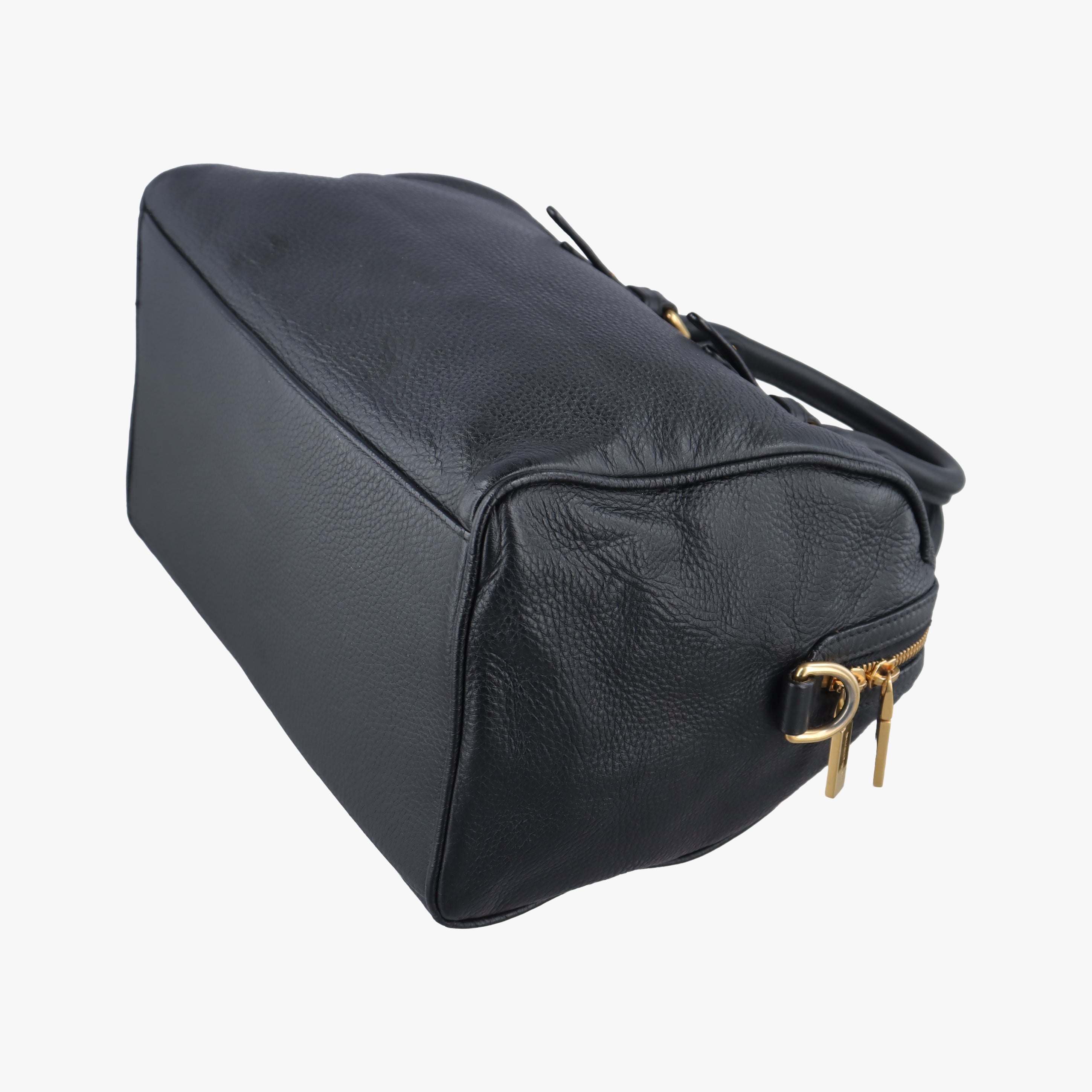 La Medusa Palazzo bowling Black Leather CLG072305365918ラ メドゥーサ パラッツォ ボウリング ブラック レザー CLG072305365918