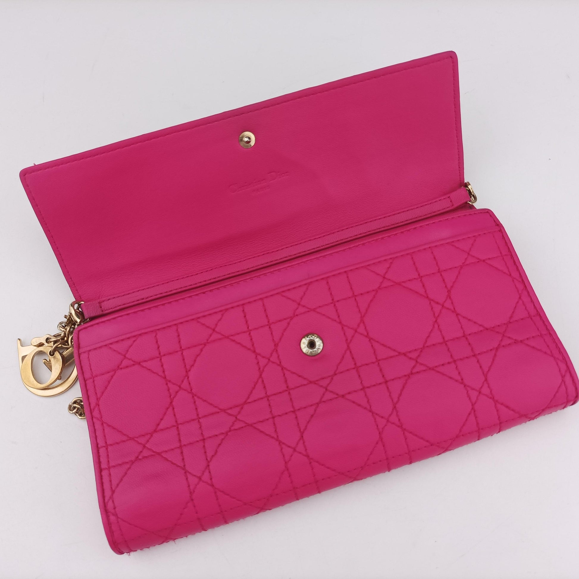 Lady Dior cannage Pink lambskin 02-LU-0143レディディオール カナージュ ピンク ラムスキン 02-LU-0143