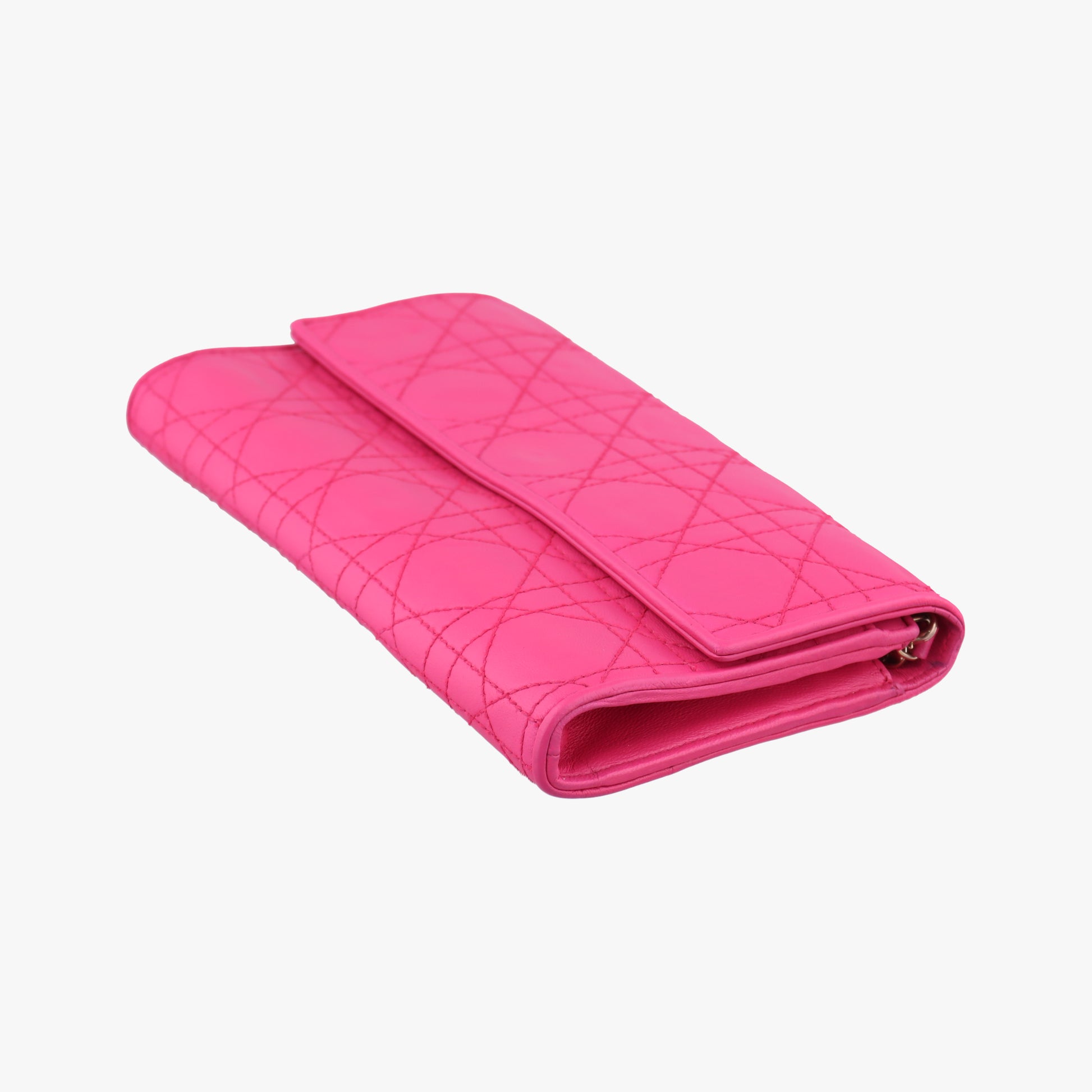 Lady Dior cannage Pink lambskin 02-LU-0143レディディオール カナージュ ピンク ラムスキン 02-LU-0143