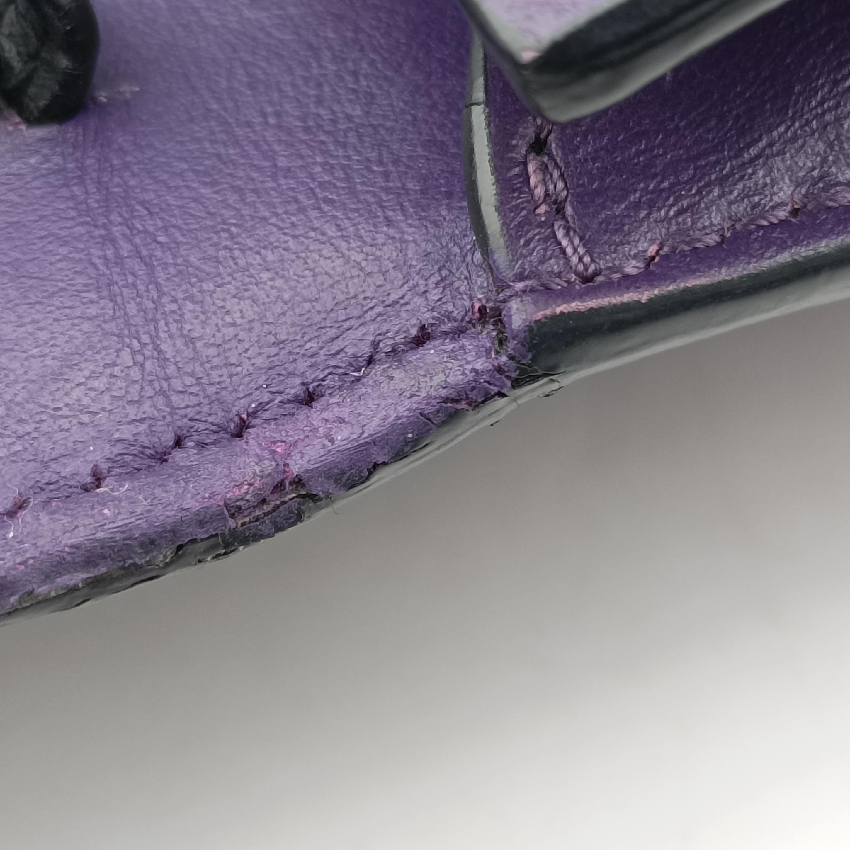 Cahier Purple×Black Leather×SAFFIANO 1BD045 25カイエ パープル×ブラック レザー×サフィアーノ 1BD045 25