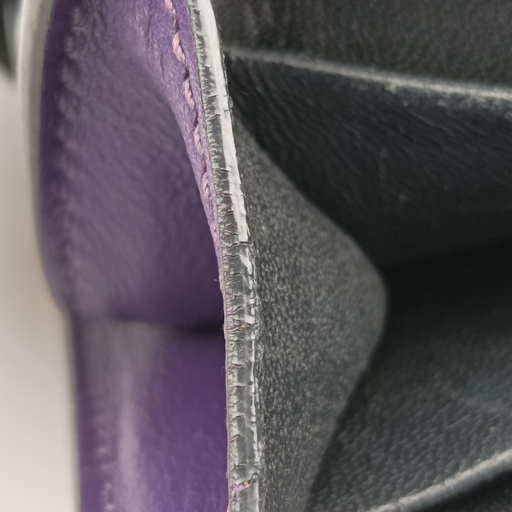 Cahier Purple×Black Leather×SAFFIANO 1BD045 25カイエ パープル×ブラック レザー×サフィアーノ 1BD045 25