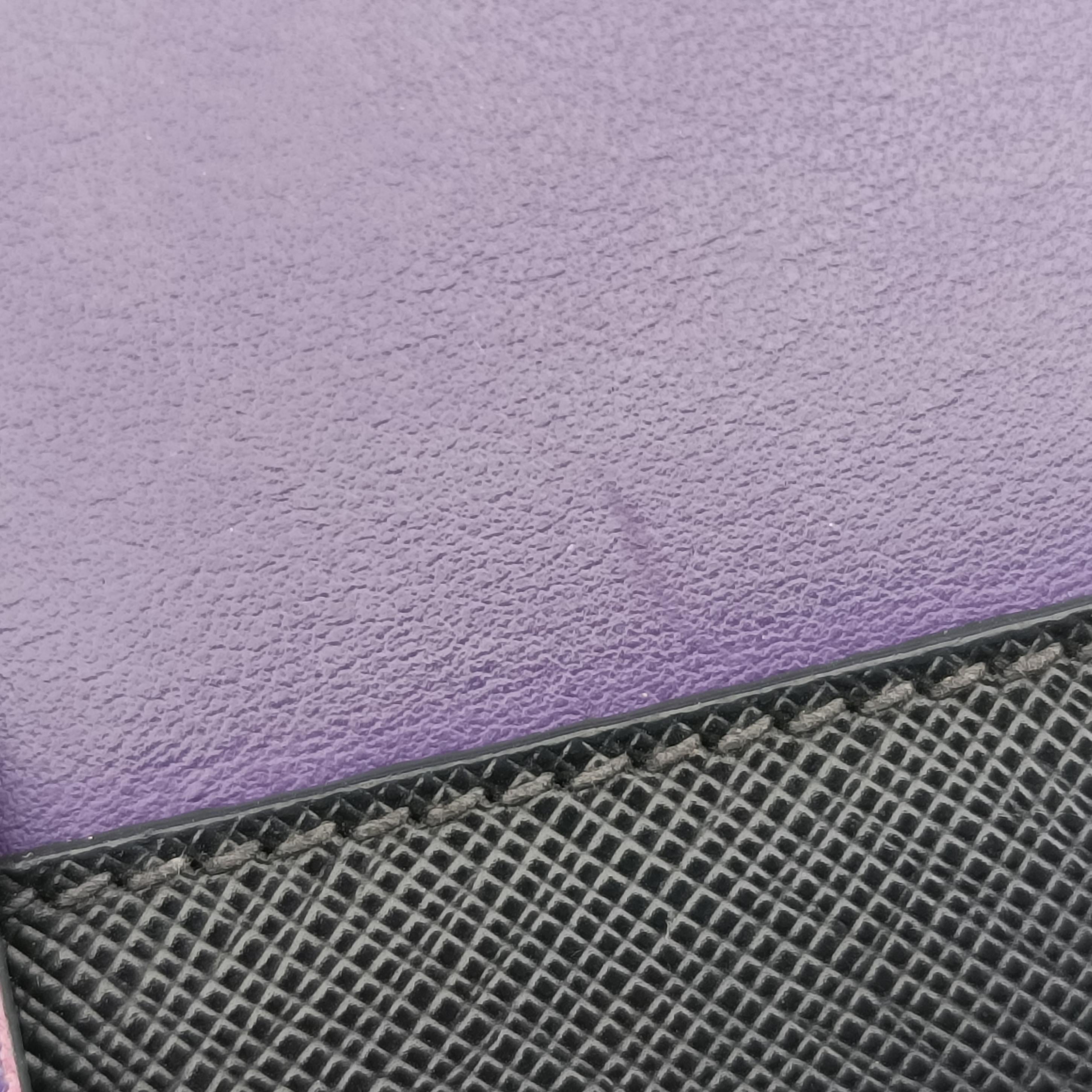 Cahier Purple×Black Leather×SAFFIANO 1BD045 25カイエ パープル×ブラック レザー×サフィアーノ 1BD045 25