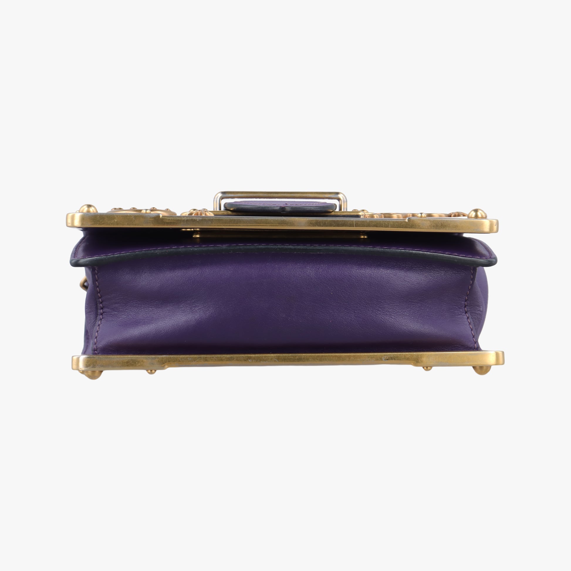 Cahier Purple×Black Leather×SAFFIANO 1BD045 25カイエ パープル×ブラック レザー×サフィアーノ 1BD045 25