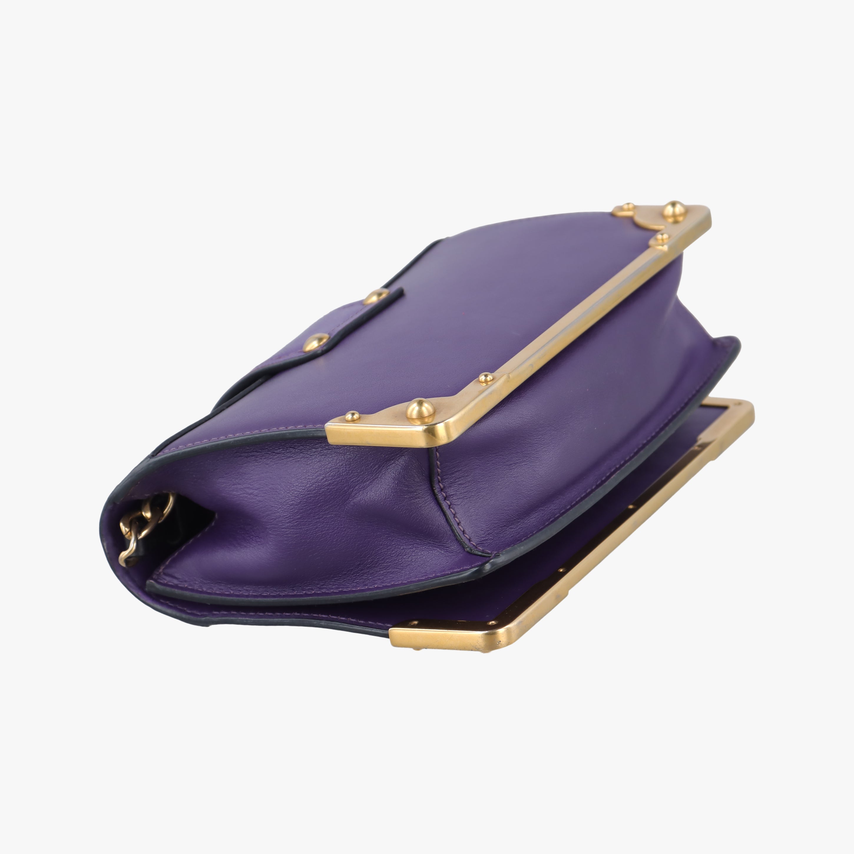 Cahier Purple×Black Leather×SAFFIANO 1BD045 25カイエ パープル×ブラック レザー×サフィアーノ 1BD045 25