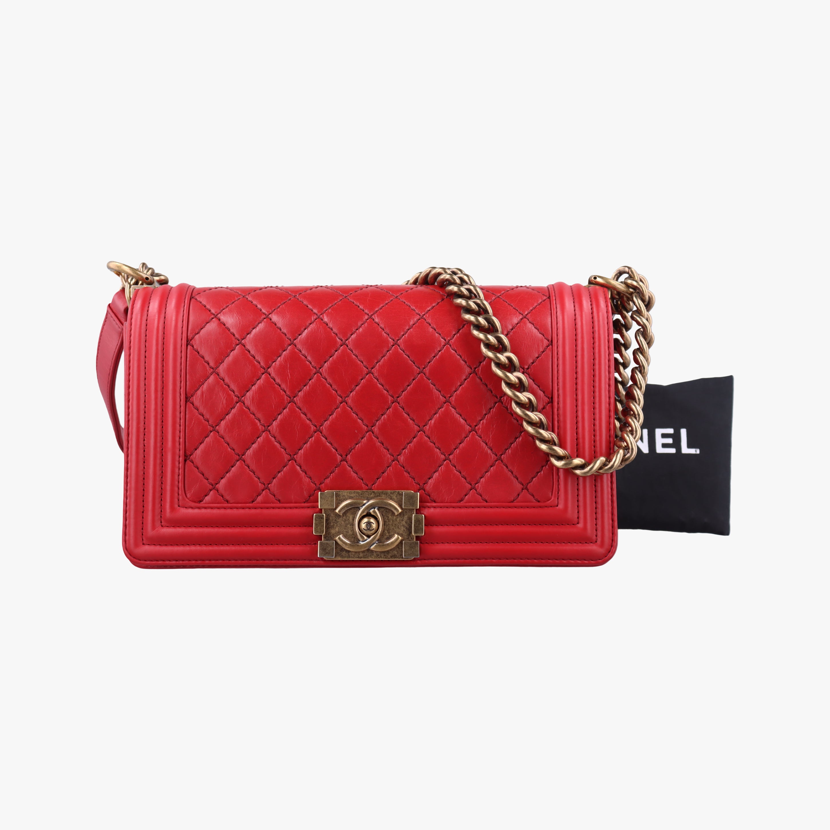 BOY CHANEL Red Leather A67086 17631774ボーイシャネル レッド レザー A67086 17631774