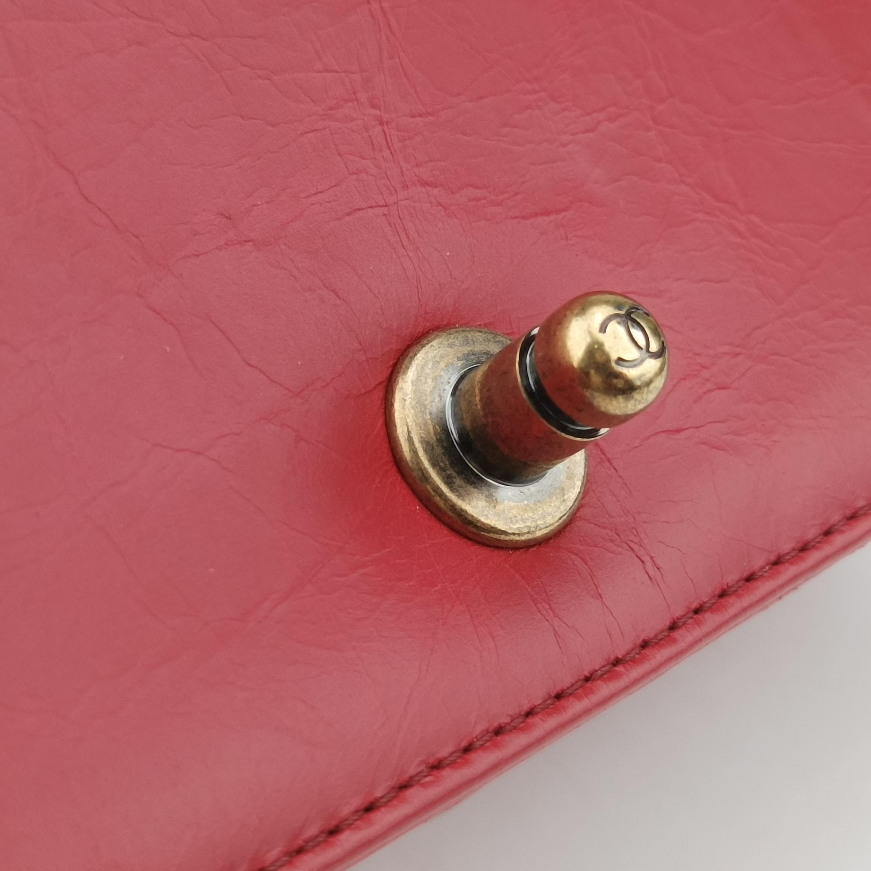 BOY CHANEL Red Leather A67086 17631774ボーイシャネル レッド レザー A67086 17631774