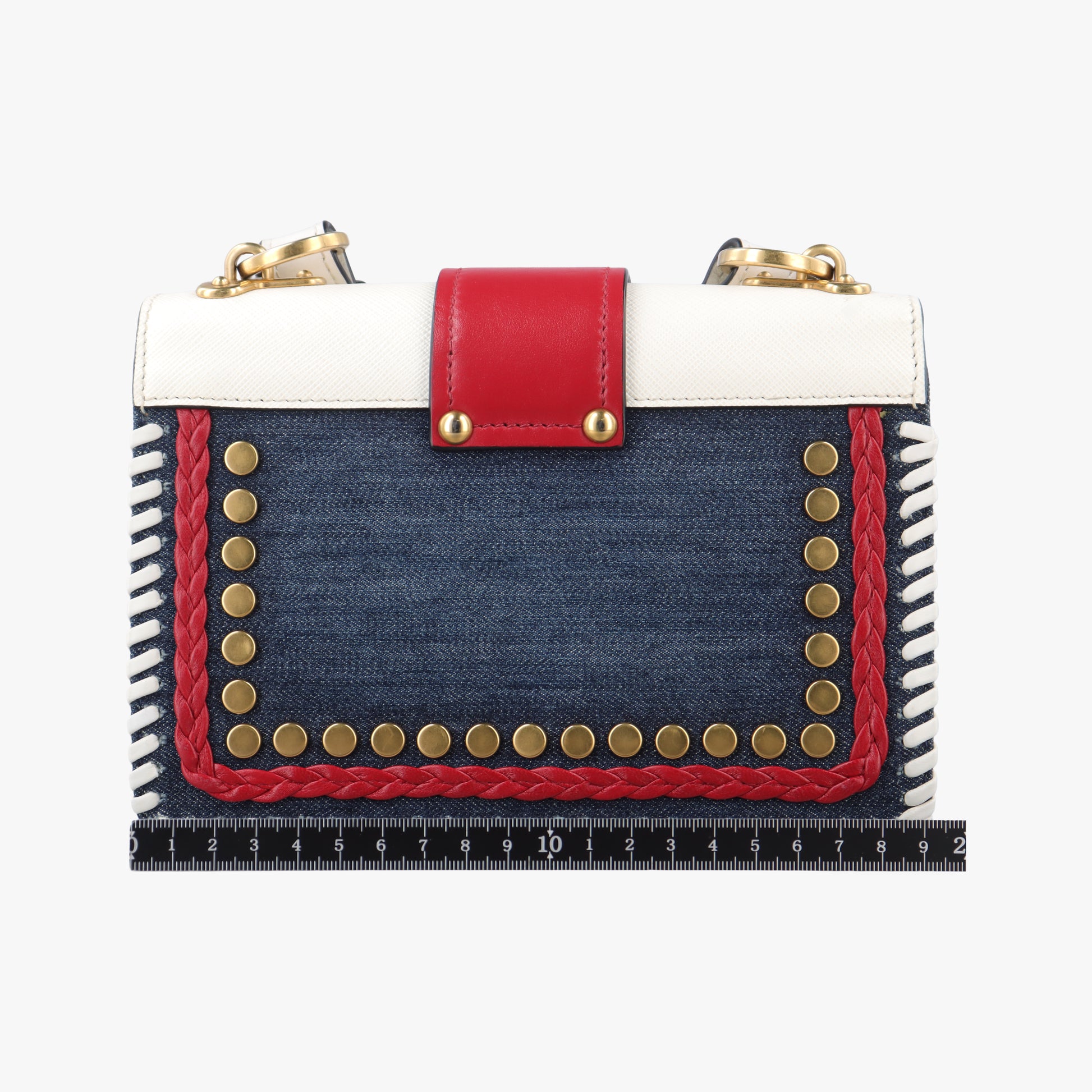 Cahier  tassen Leder Multicolour Leather×Denim 1BD045 25カイエ タッセン レダー マルチカラー レザー×デニム 1BD045 25