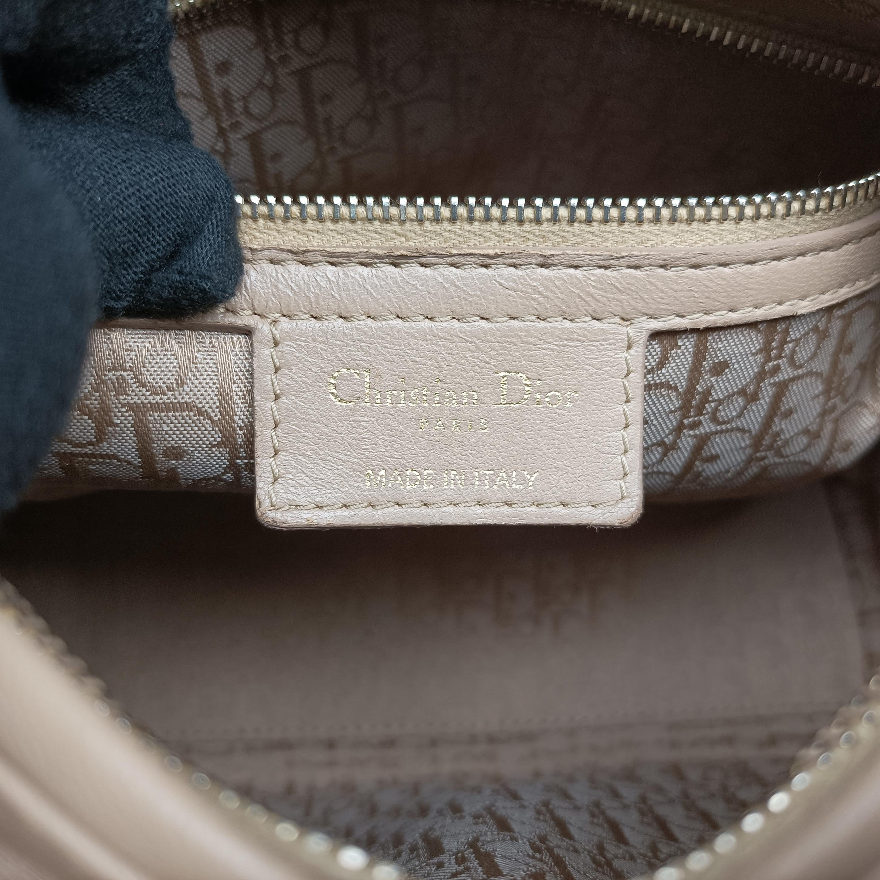 Lady Dior Beige lambskin 08-MA-0112レディディオール ベージュ ラムスキン 08-MA-0112