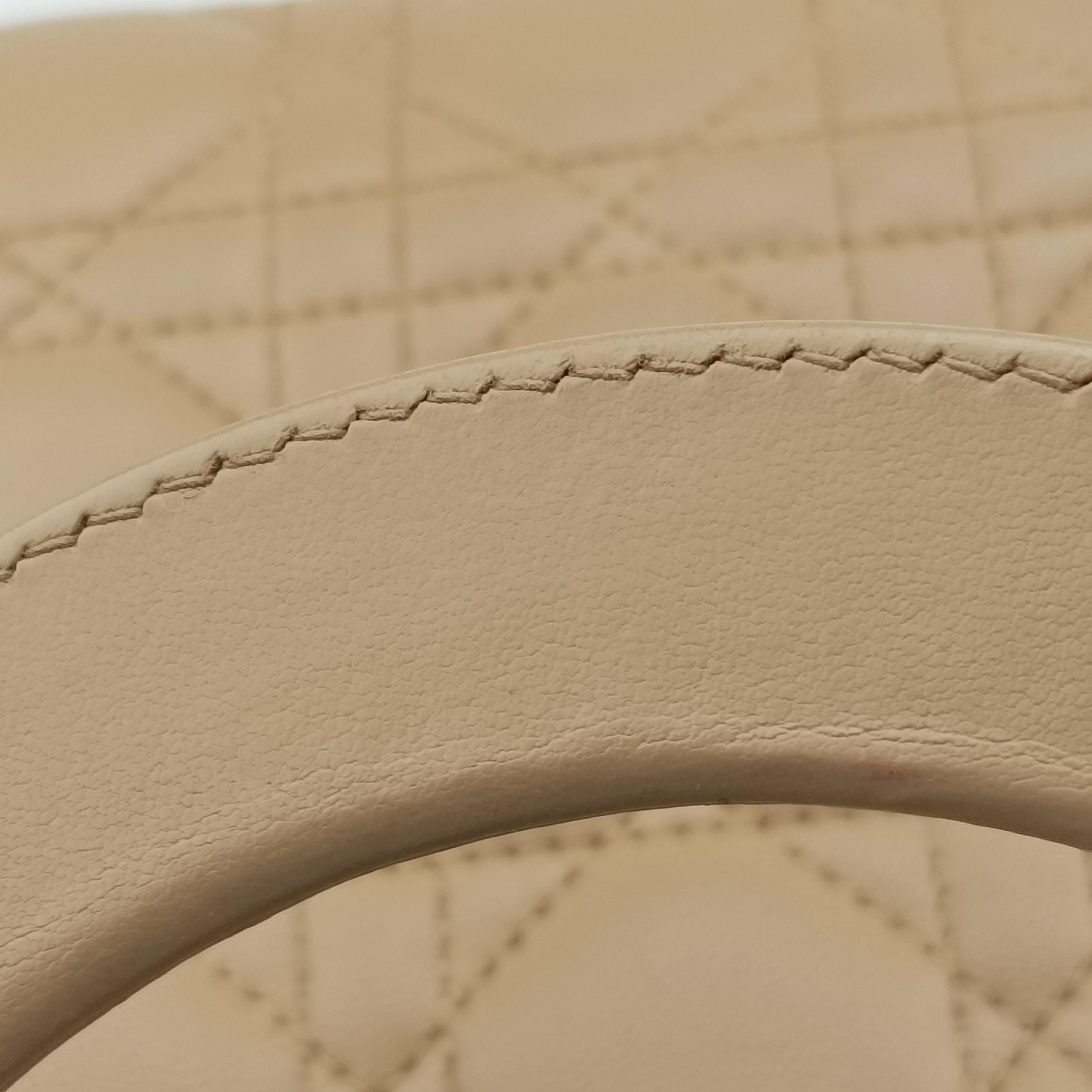 Lady Dior Beige lambskin 08-MA-0112レディディオール ベージュ ラムスキン 08-MA-0112