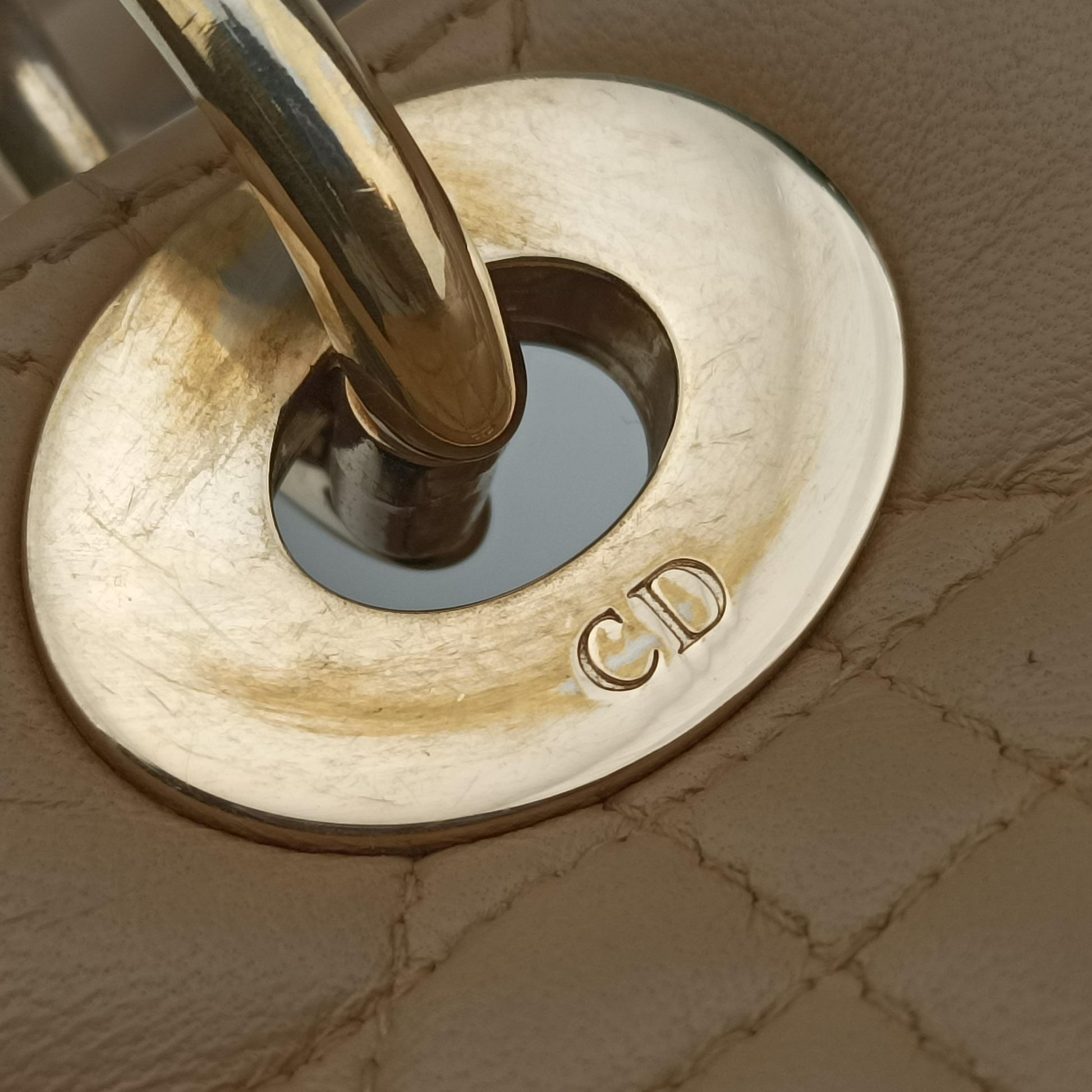 Lady Dior Beige lambskin 08-MA-0112レディディオール ベージュ ラムスキン 08-MA-0112