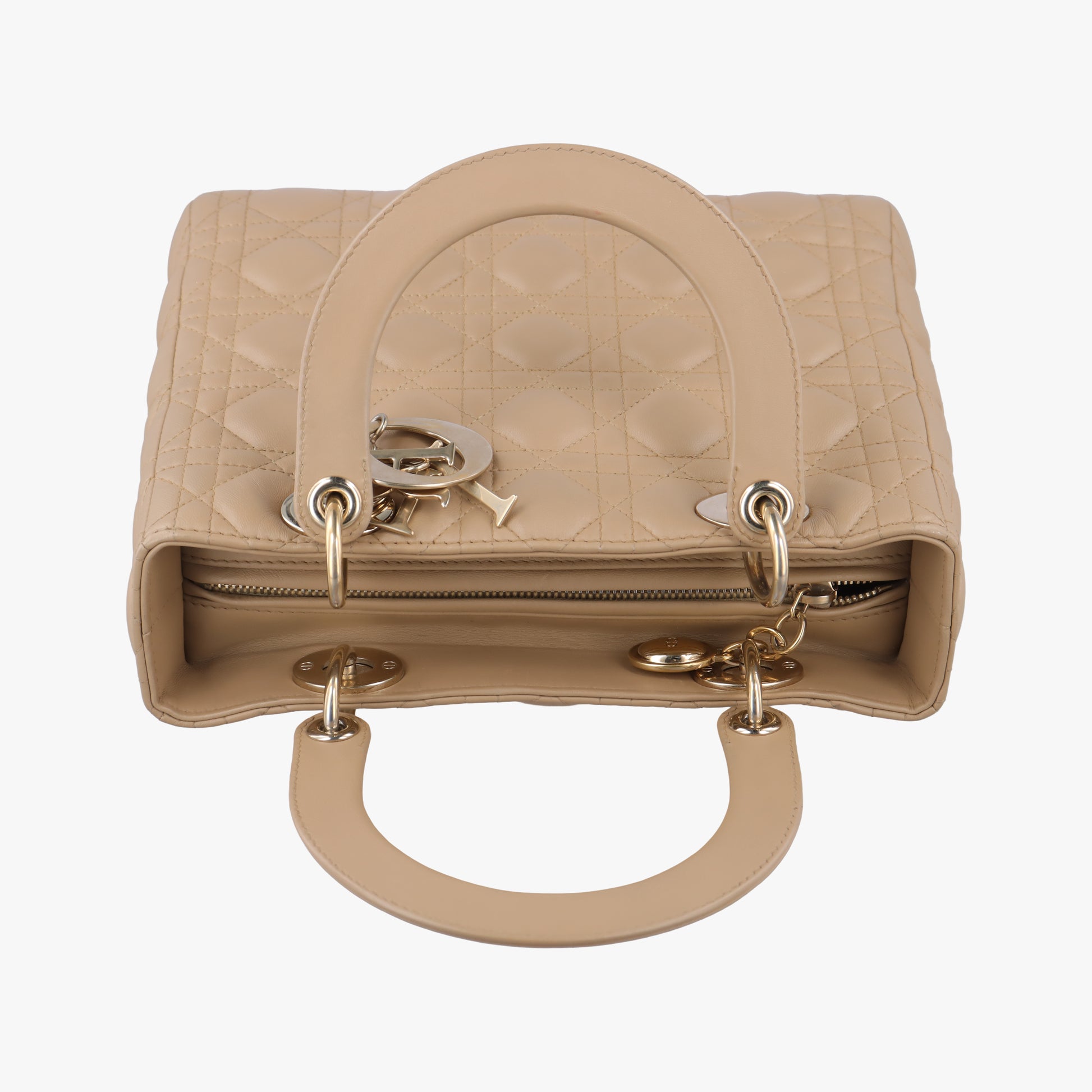 Lady Dior Beige lambskin 08-MA-0112レディディオール ベージュ ラムスキン 08-MA-0112