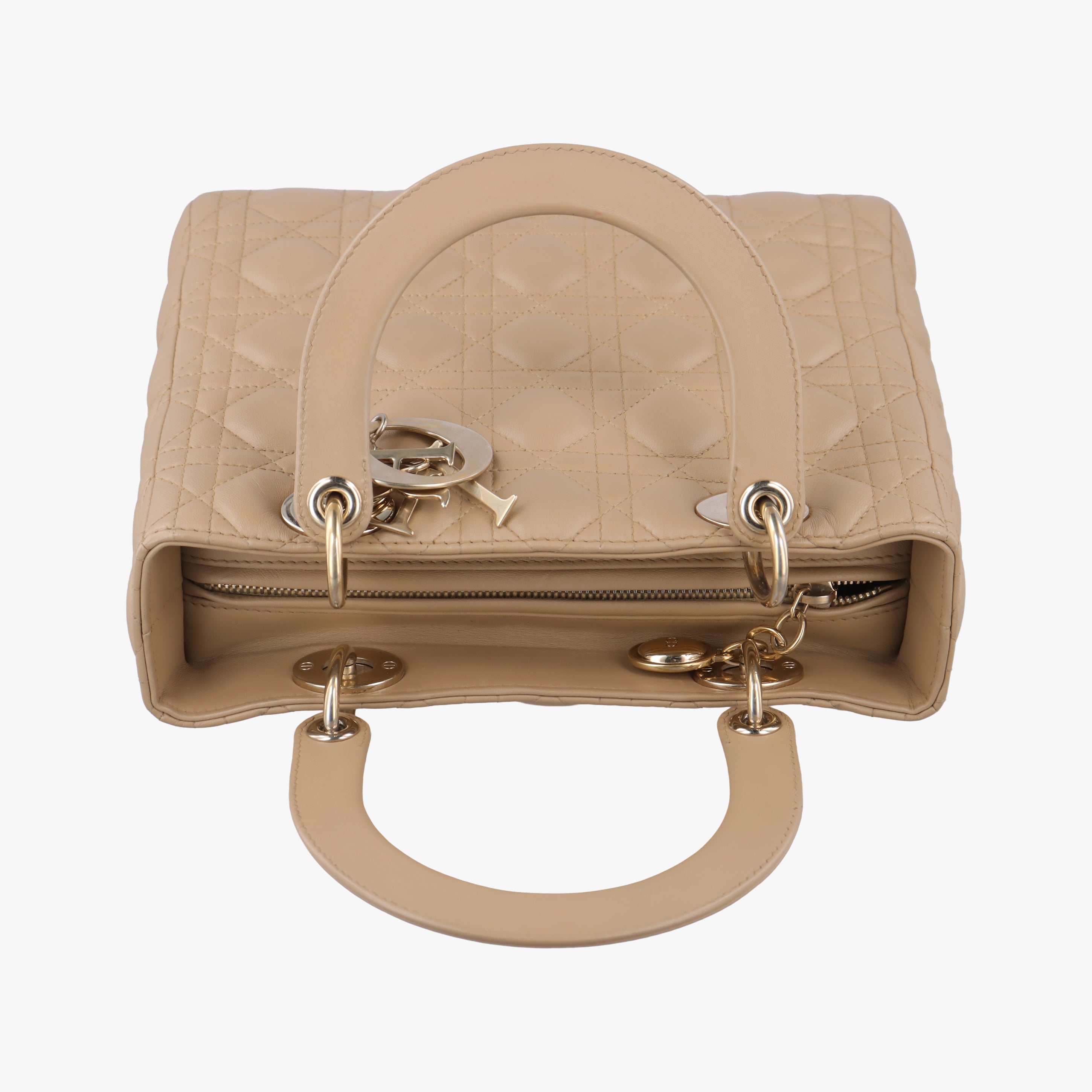 Lady Dior Beige lambskin 08-MA-0112レディディオール ベージュ ラムスキン 08-MA-0112