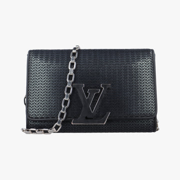 LV logo flap Noir sequins PL2186LVロゴフラップ ノワール スパンコール PL2186