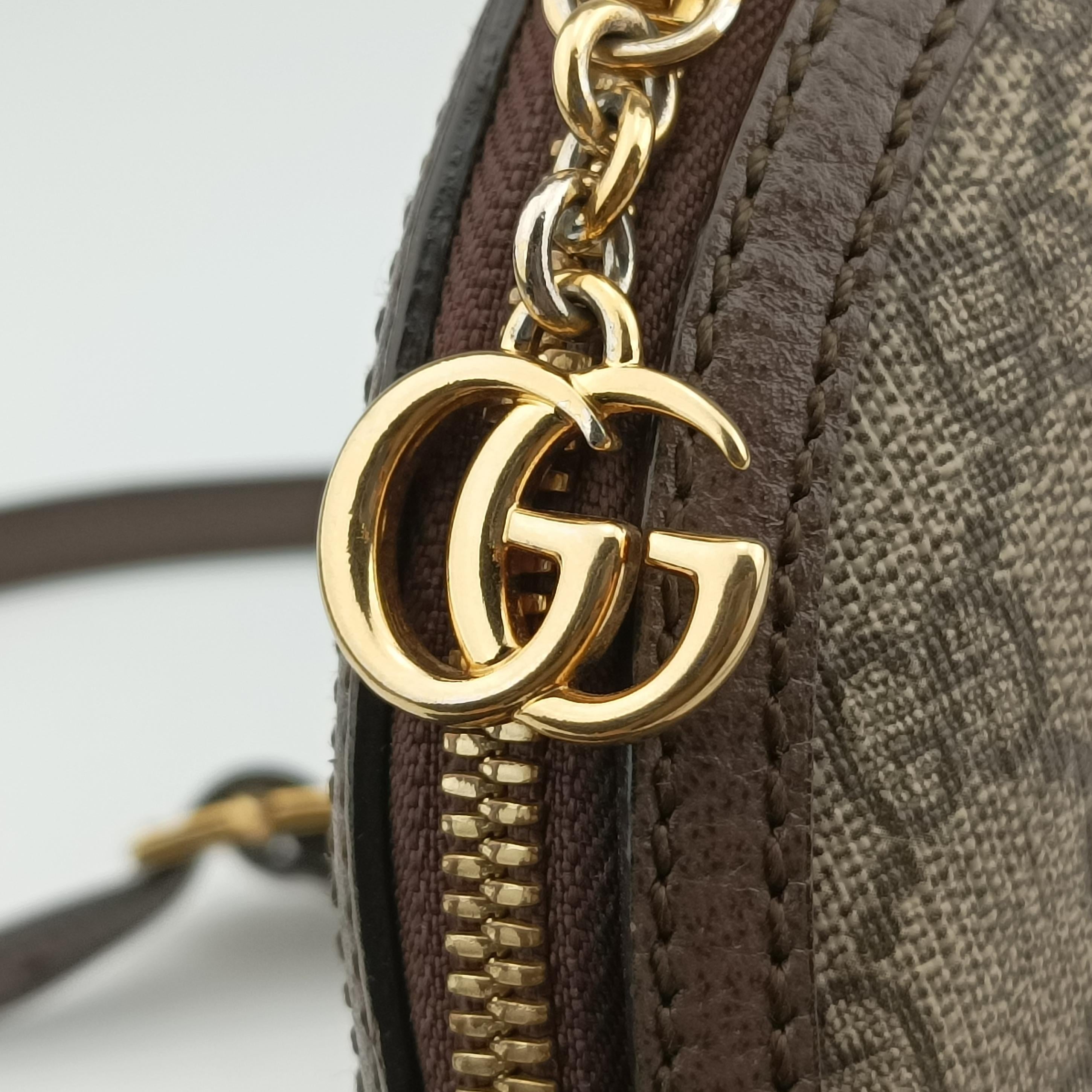 Ophidia Brown x Red x Green PVC coated canvas 499621 D024587661オフィディア ブラウン×レッド×グリーン PVCコーティングキャンバス 499621 D024587661