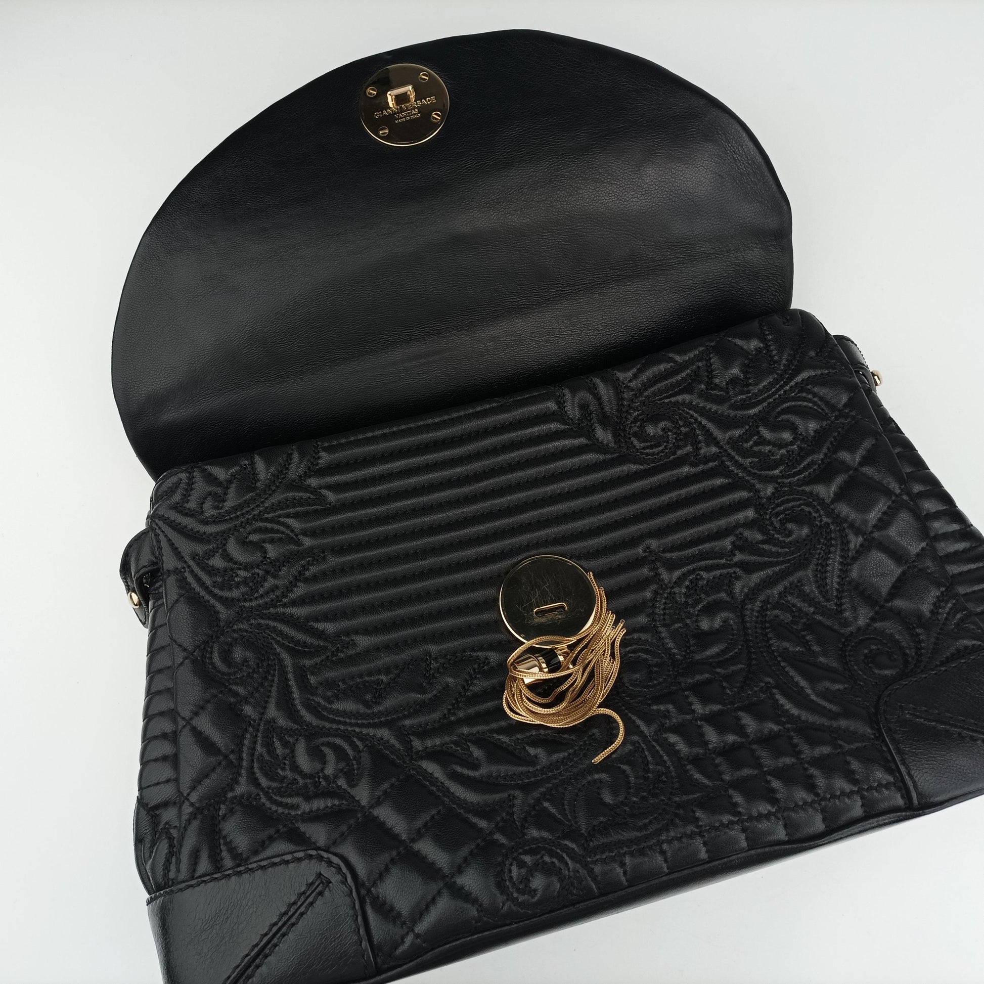 Embossed Leather Talia Vanitas Black Leather エンボス レザー タリア ヴァニタス ブラック レザー 