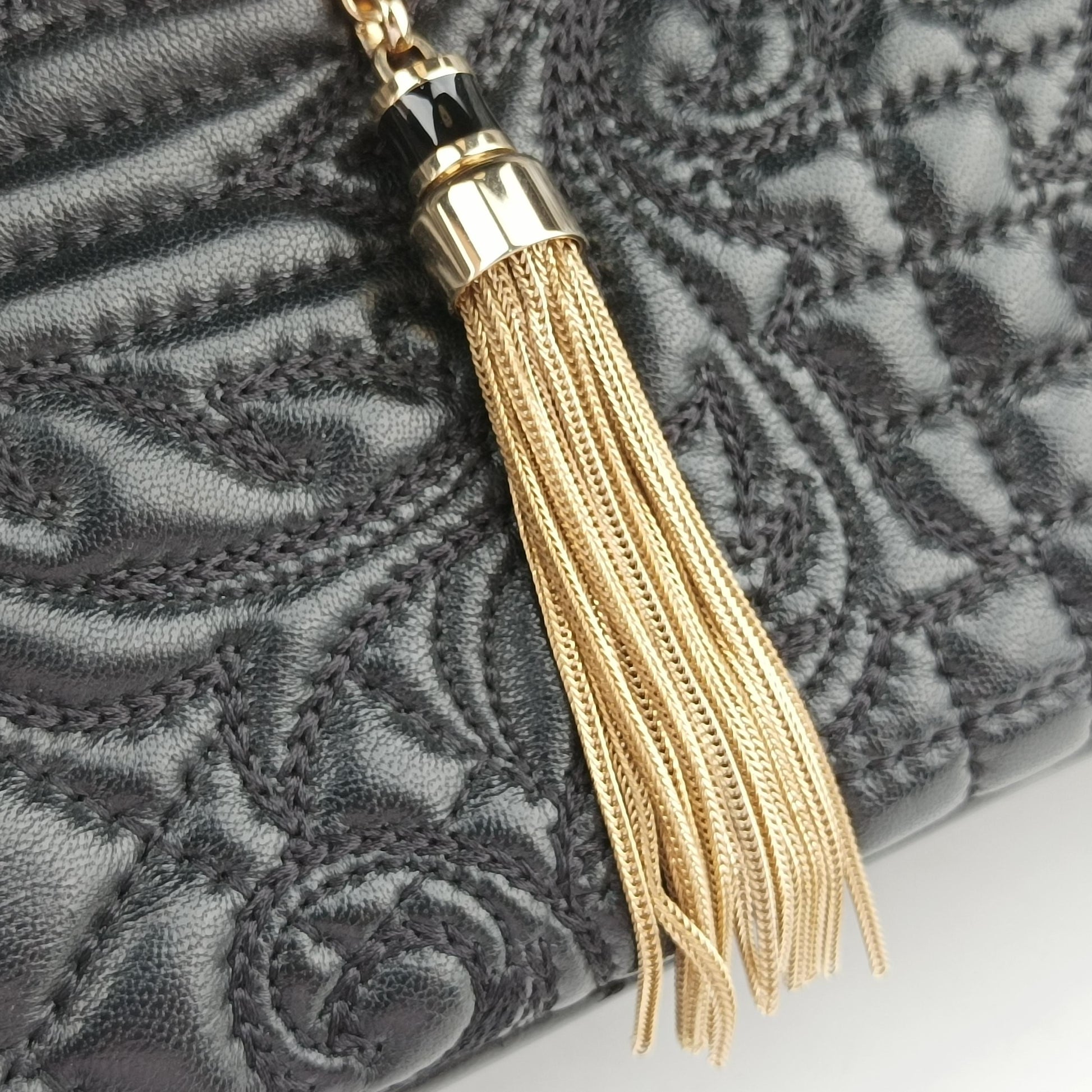 Embossed Leather Talia Vanitas Black Leather エンボス レザー タリア ヴァニタス ブラック レザー 