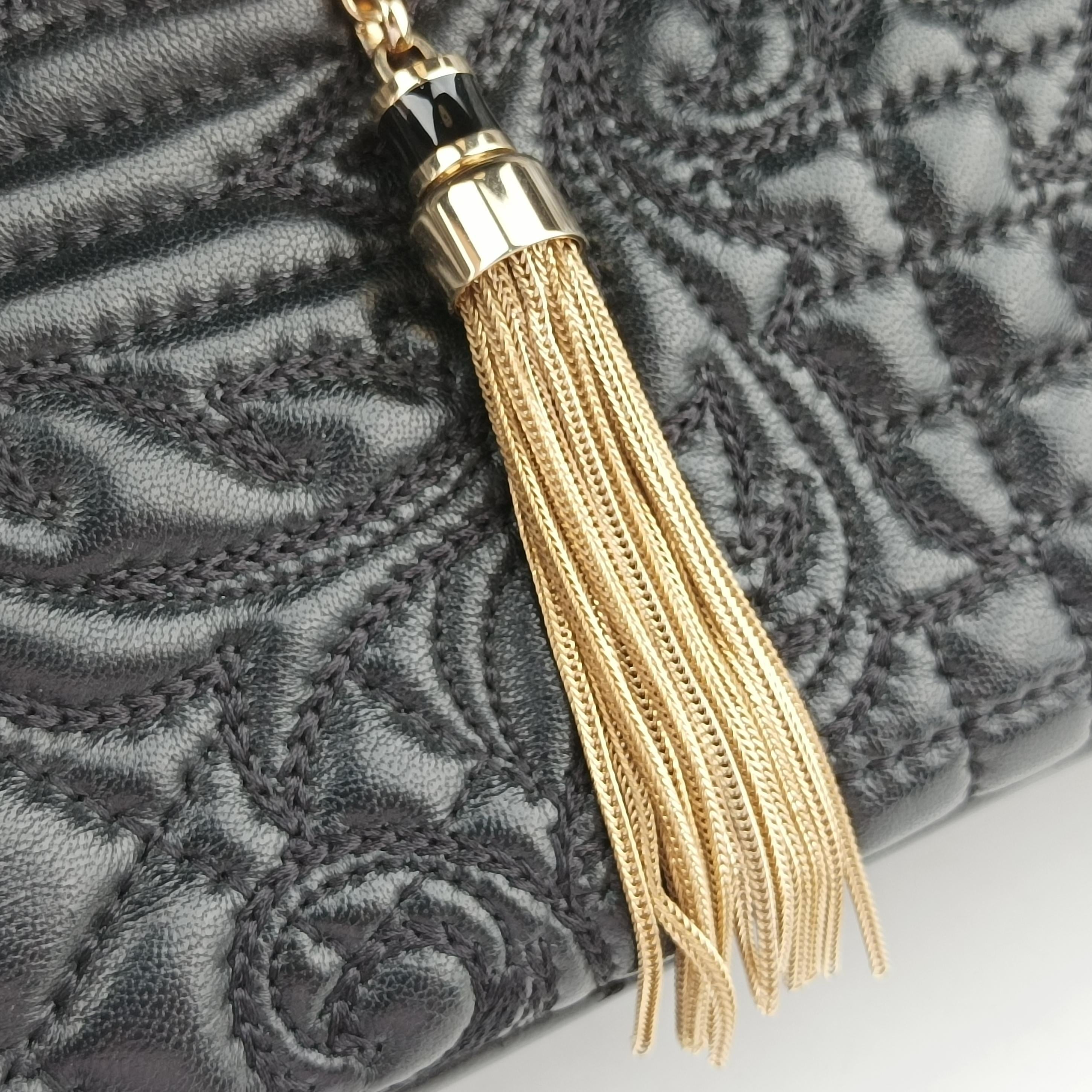 Embossed Leather Talia Vanitas Black Leather エンボス レザー タリア ヴァニタス ブラック レザー 