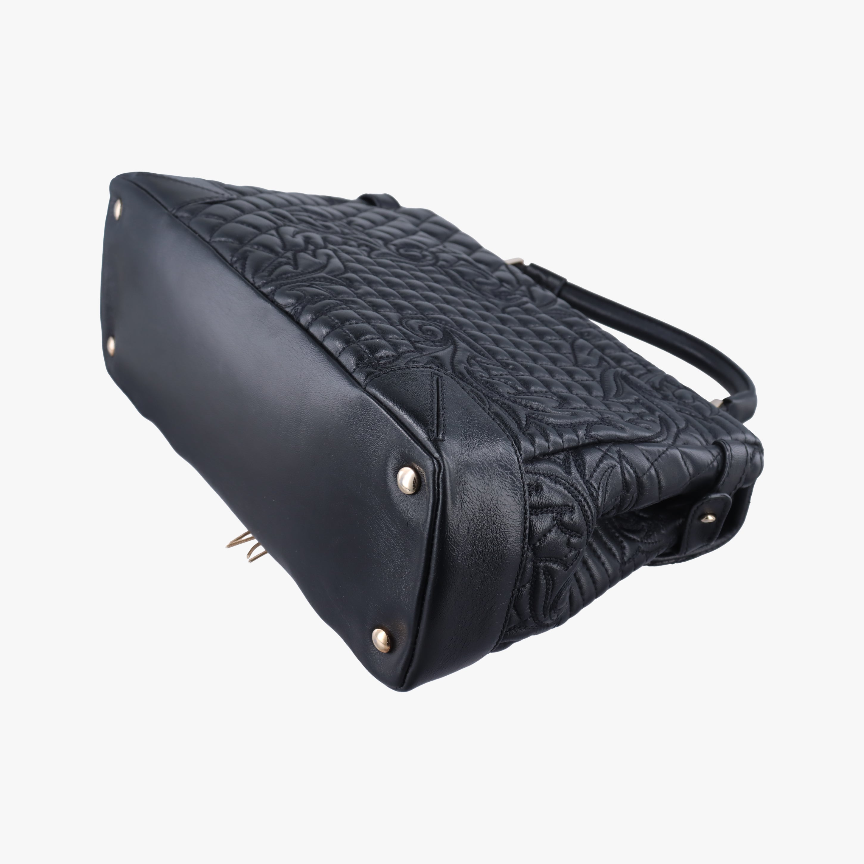 Embossed Leather Talia Vanitas Black Leather エンボス レザー タリア ヴァニタス ブラック レザー 