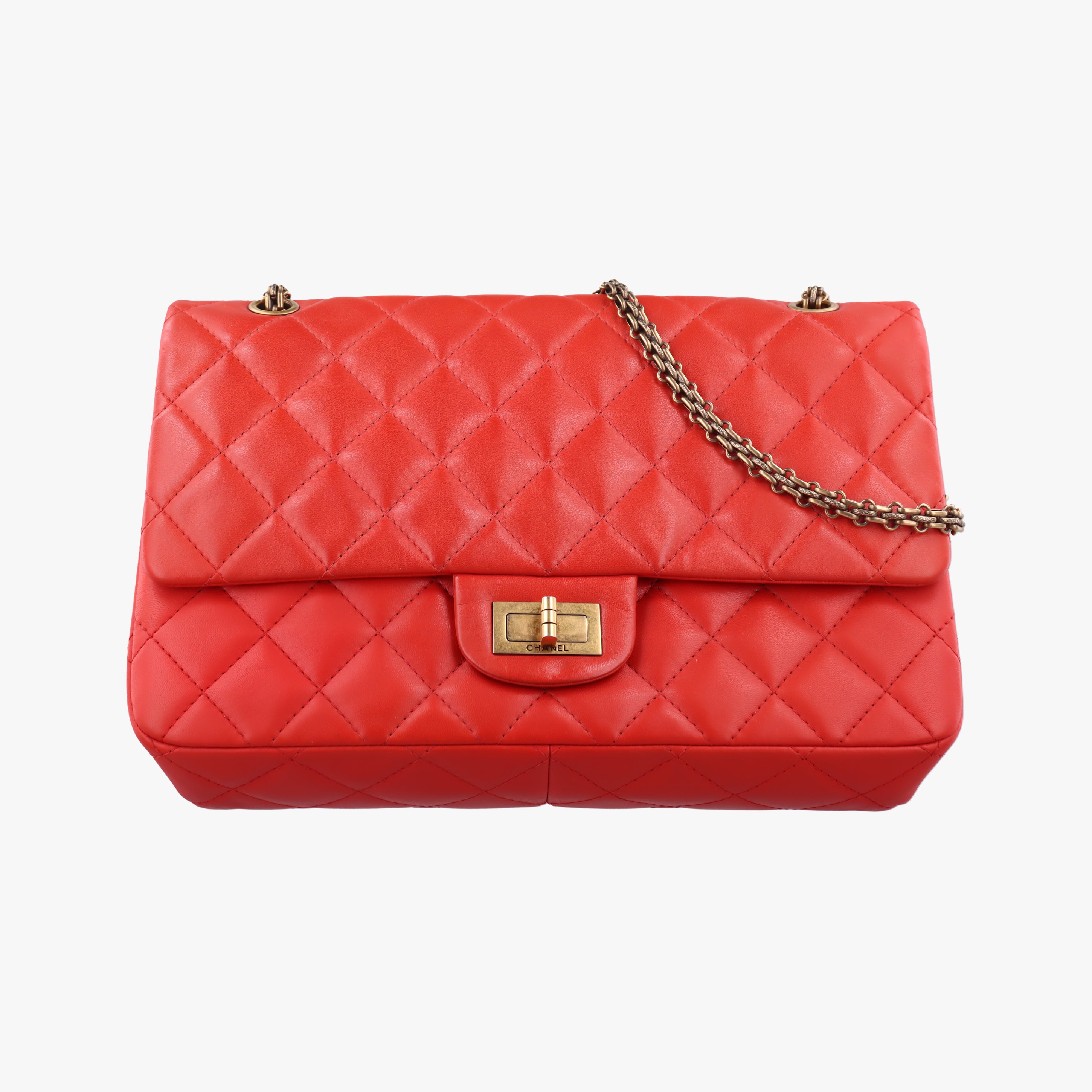 2.55 double flap Matelasse Red lambskin A37590 138491752.55 ダブルフラップマトラッセ レッド ラムスキン A37590 13849175