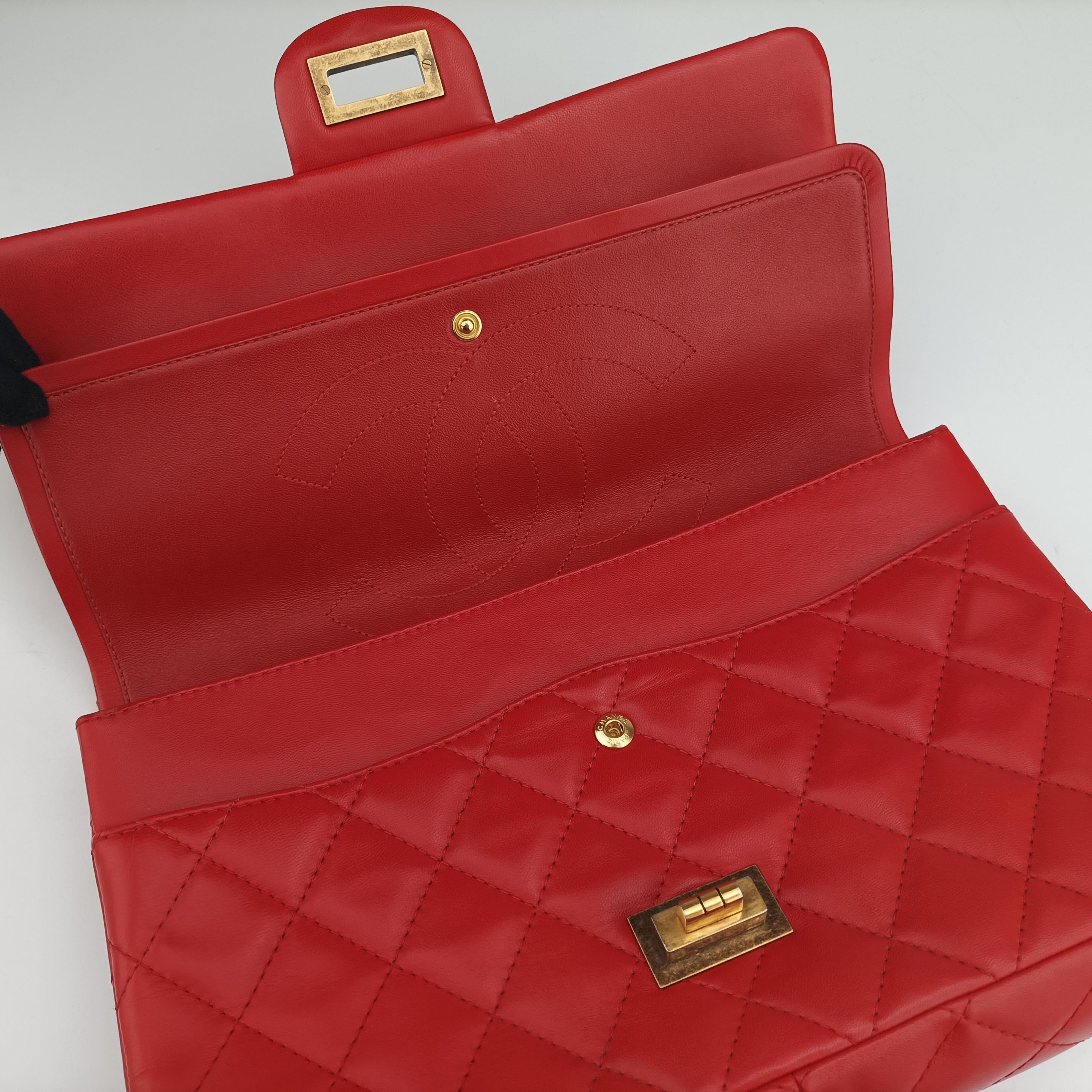 2.55 double flap Matelasse Red lambskin A37590 138491752.55 ダブルフラップマトラッセ レッド ラムスキン A37590 13849175