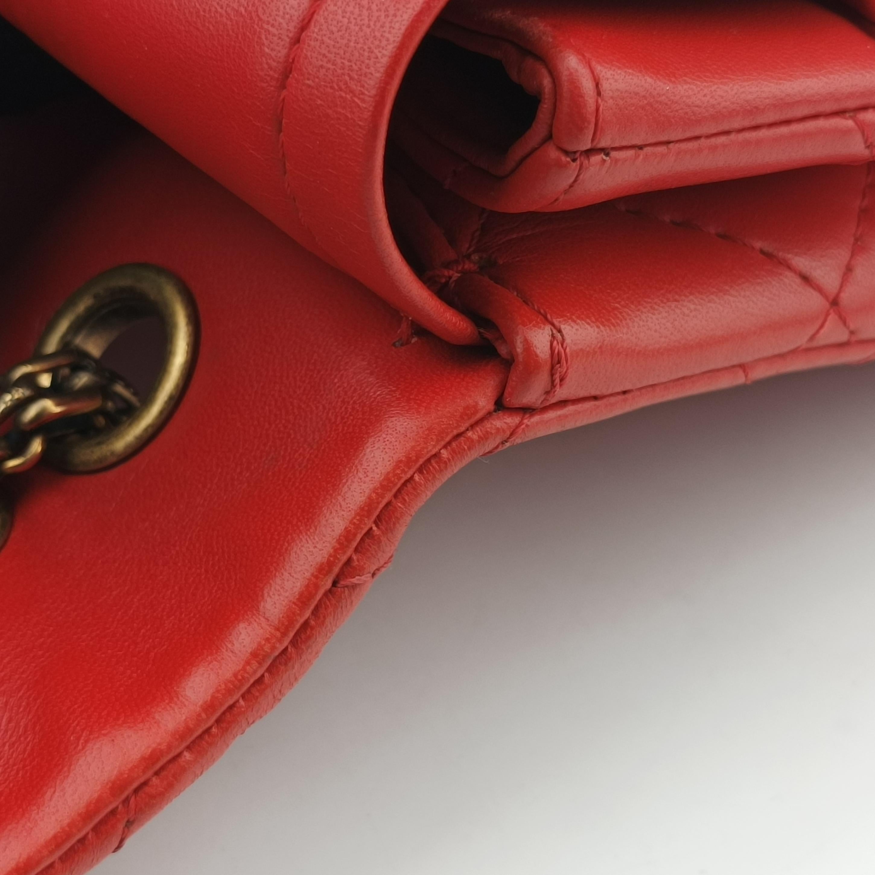 2.55 double flap Matelasse Red lambskin A37590 138491752.55 ダブルフラップマトラッセ レッド ラムスキン A37590 13849175
