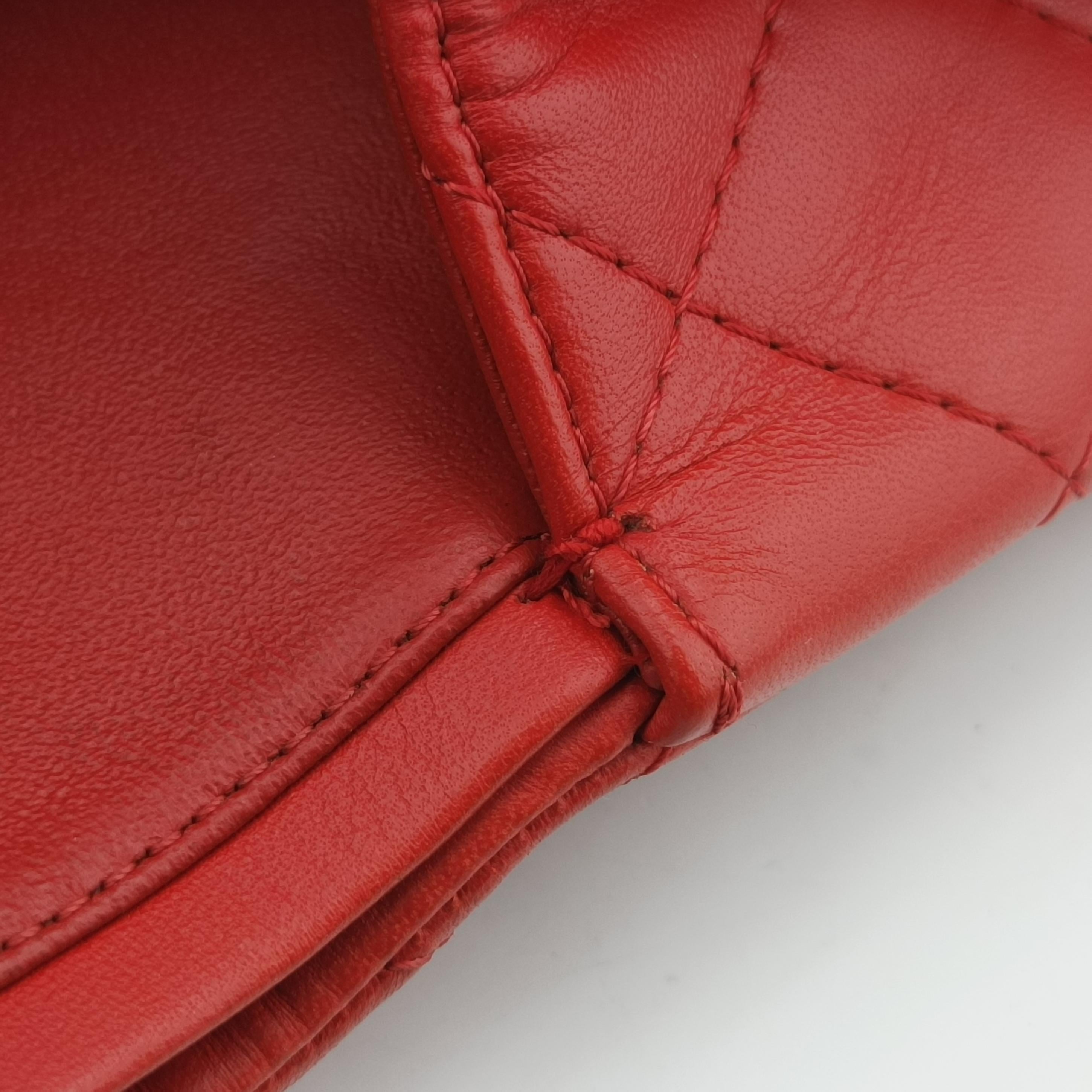 2.55 double flap Matelasse Red lambskin A37590 138491752.55 ダブルフラップマトラッセ レッド ラムスキン A37590 13849175