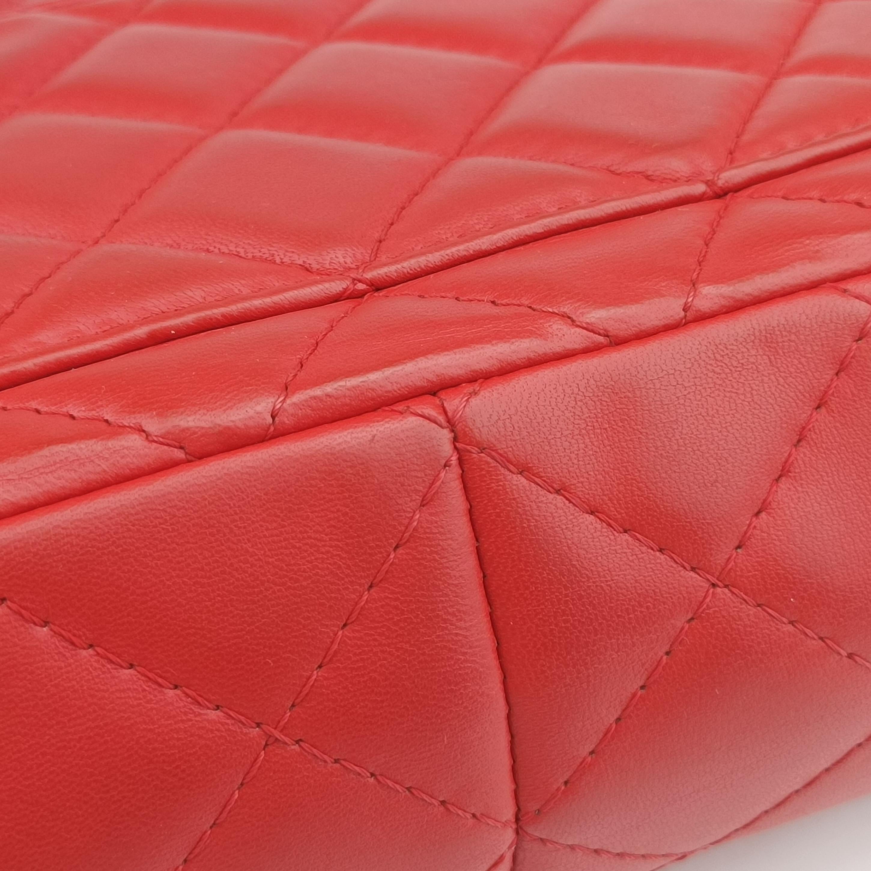 2.55 double flap Matelasse Red lambskin A37590 138491752.55 ダブルフラップマトラッセ レッド ラムスキン A37590 13849175