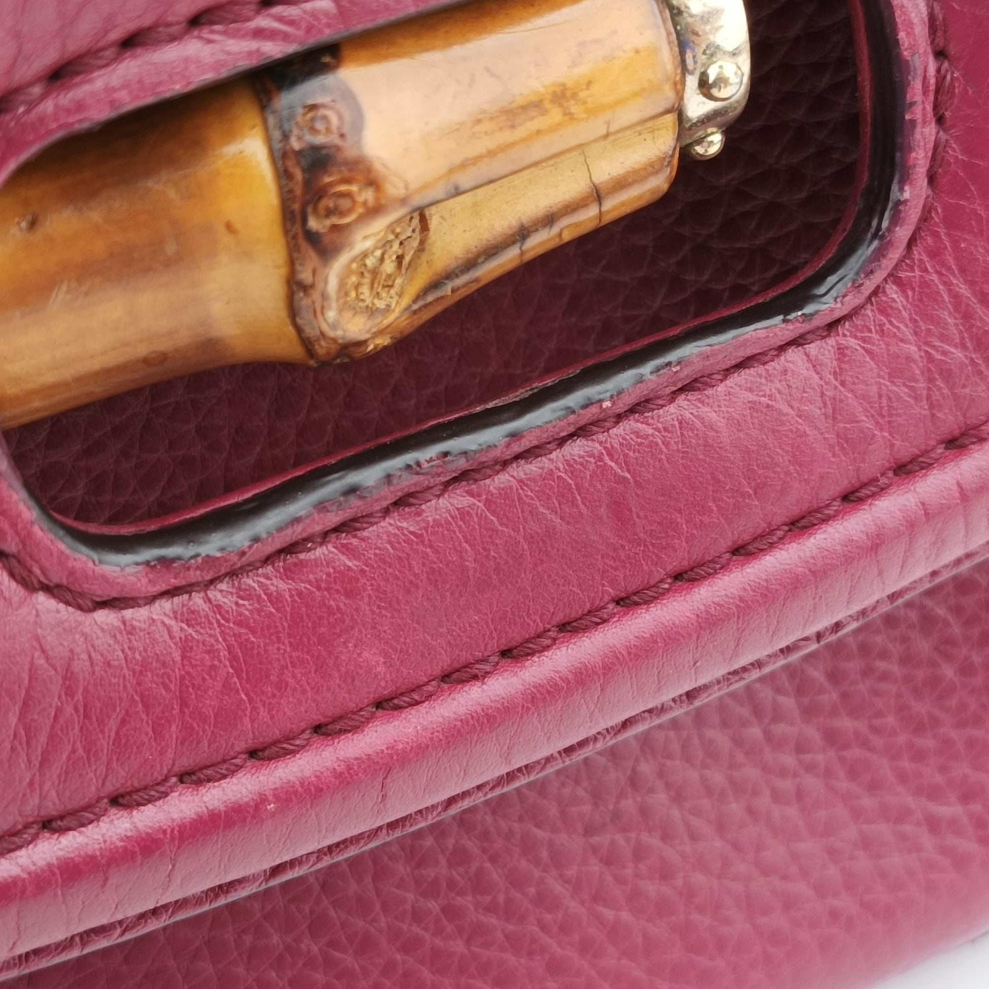 New Bamboo Burgundy Leather 254884 C010000967ニューバンブー ワインレッド レザー 254884 C010000967