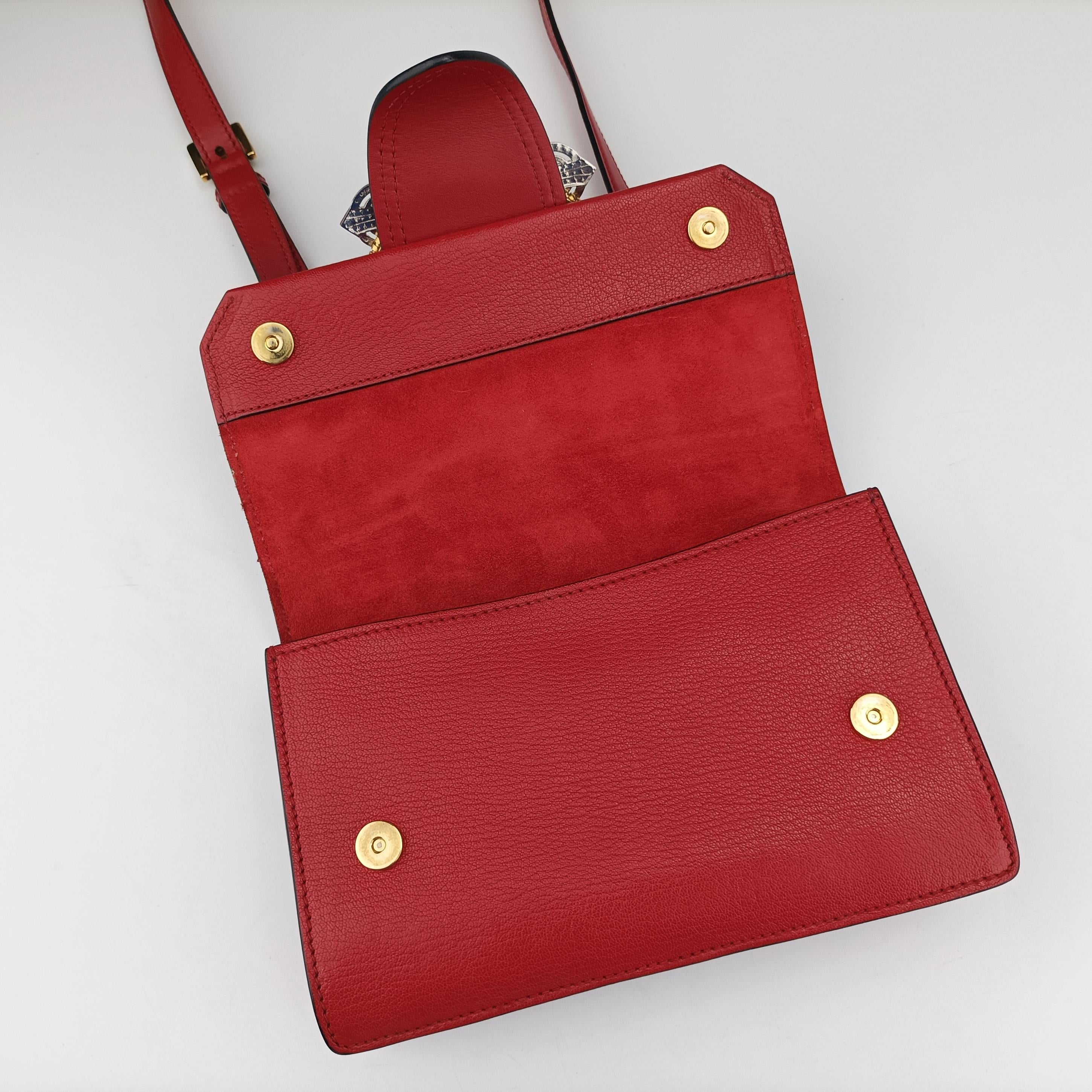 Miu Lady Red×multicolor Leather 37ミュウレディ レッド×マルチカラー レザー 37