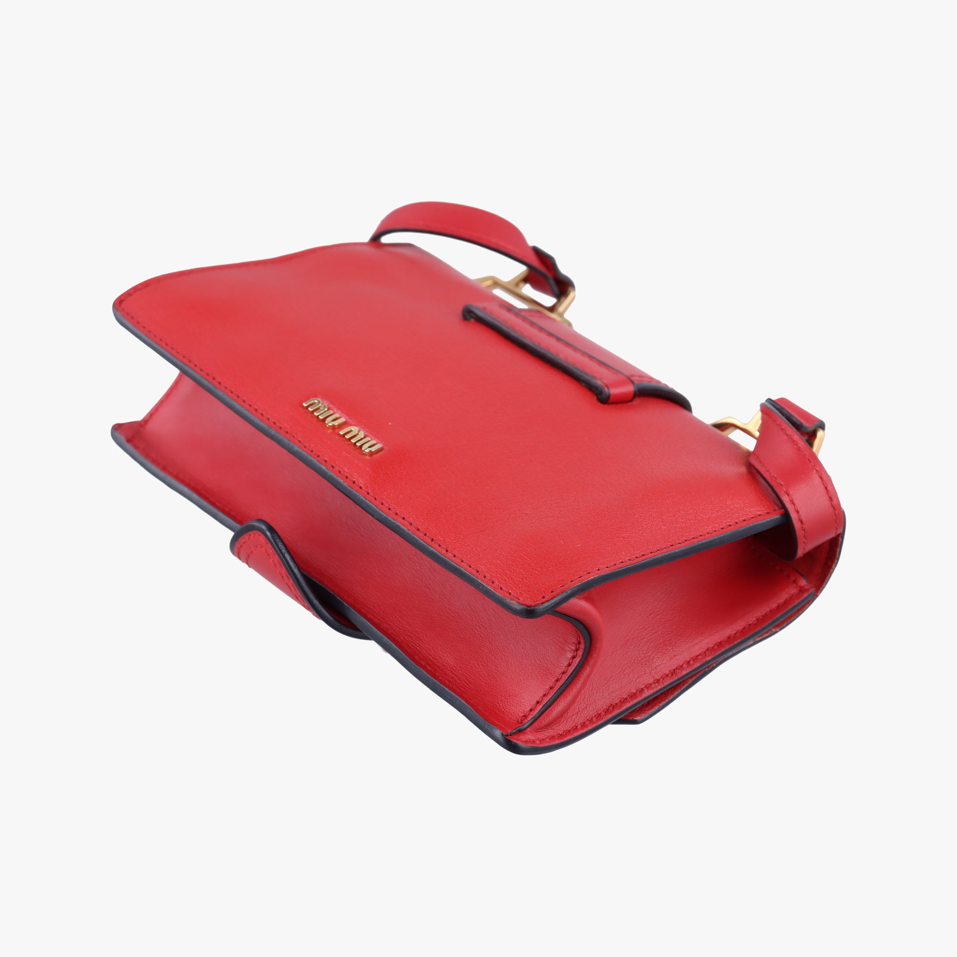 Miu Lady Red×multicolor Leather 37ミュウレディ レッド×マルチカラー レザー 37