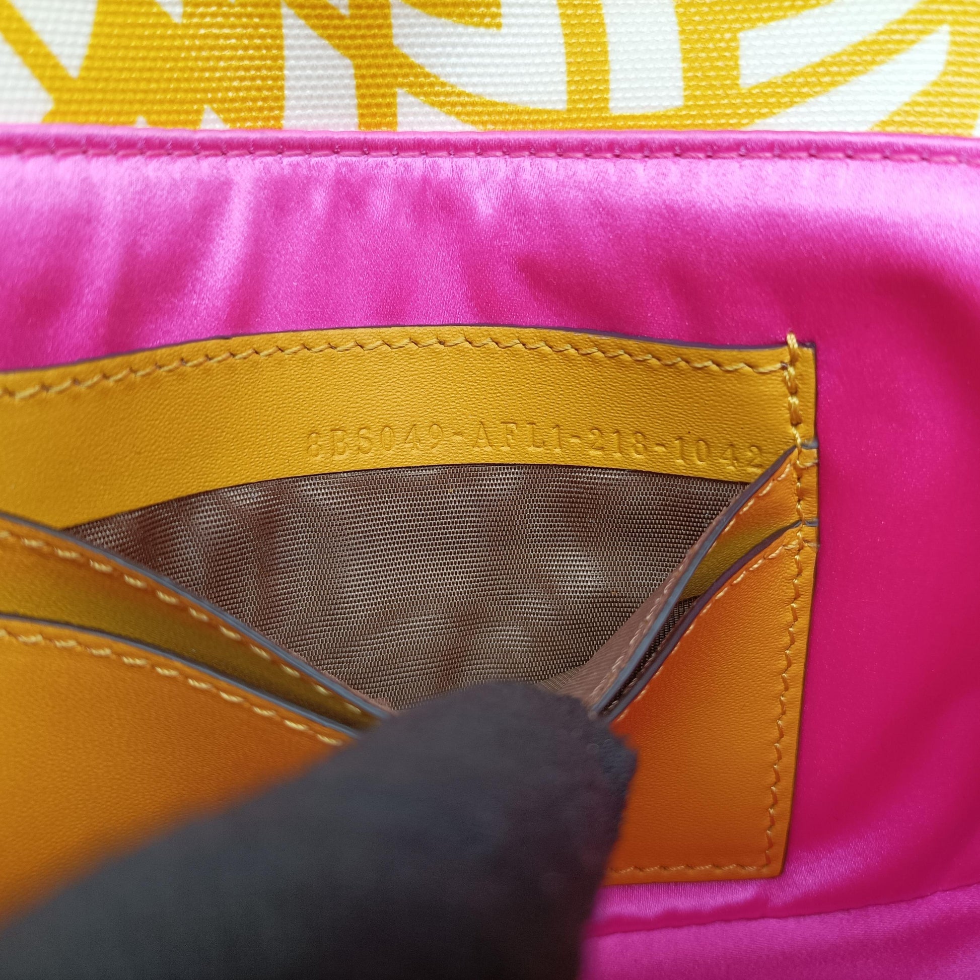 Vertigo Baguette Yellow x White x Beige PVC coated canvas 8BS049 8BS049-AFL1-218-1042ヴァーティゴ バゲット イエロー×ホワイト×ベージュ PVCコーティングキャンバス 8BS049 8BS049-AFL1-218-1042