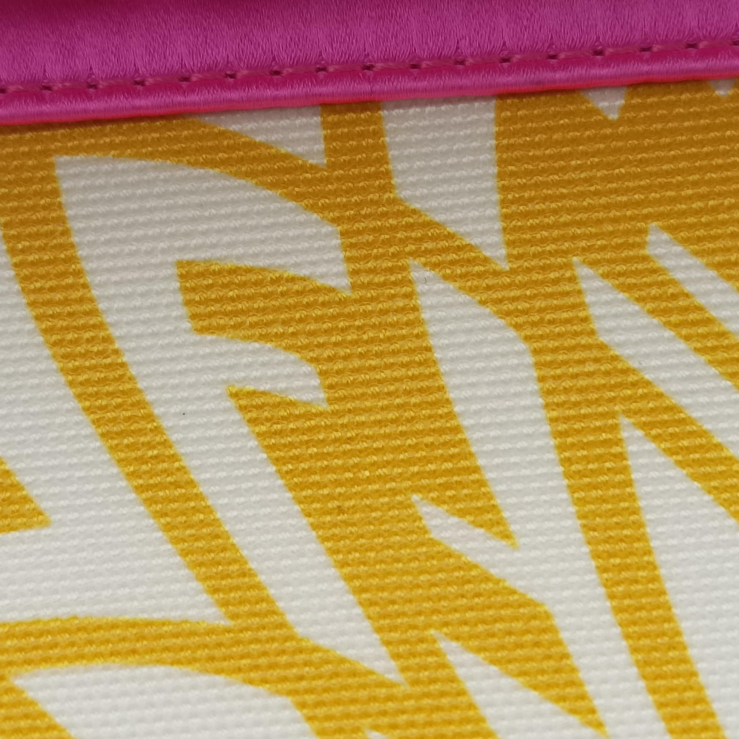 Vertigo Baguette Yellow x White x Beige PVC coated canvas 8BS049 8BS049-AFL1-218-1042ヴァーティゴ バゲット イエロー×ホワイト×ベージュ PVCコーティングキャンバス 8BS049 8BS049-AFL1-218-1042