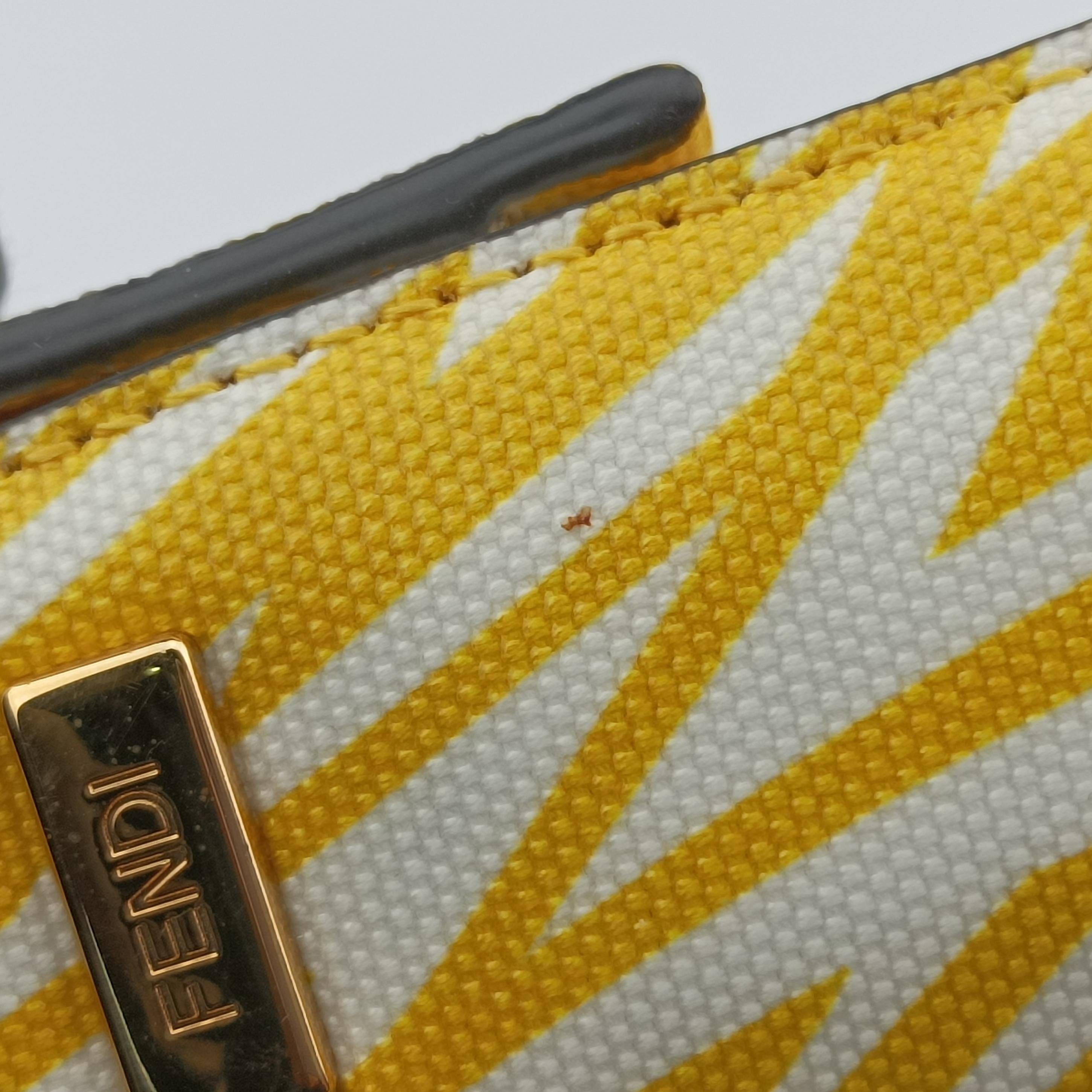 Vertigo Baguette Yellow x White x Beige PVC coated canvas 8BS049 8BS049-AFL1-218-1042ヴァーティゴ バゲット イエロー×ホワイト×ベージュ PVCコーティングキャンバス 8BS049 8BS049-AFL1-218-1042