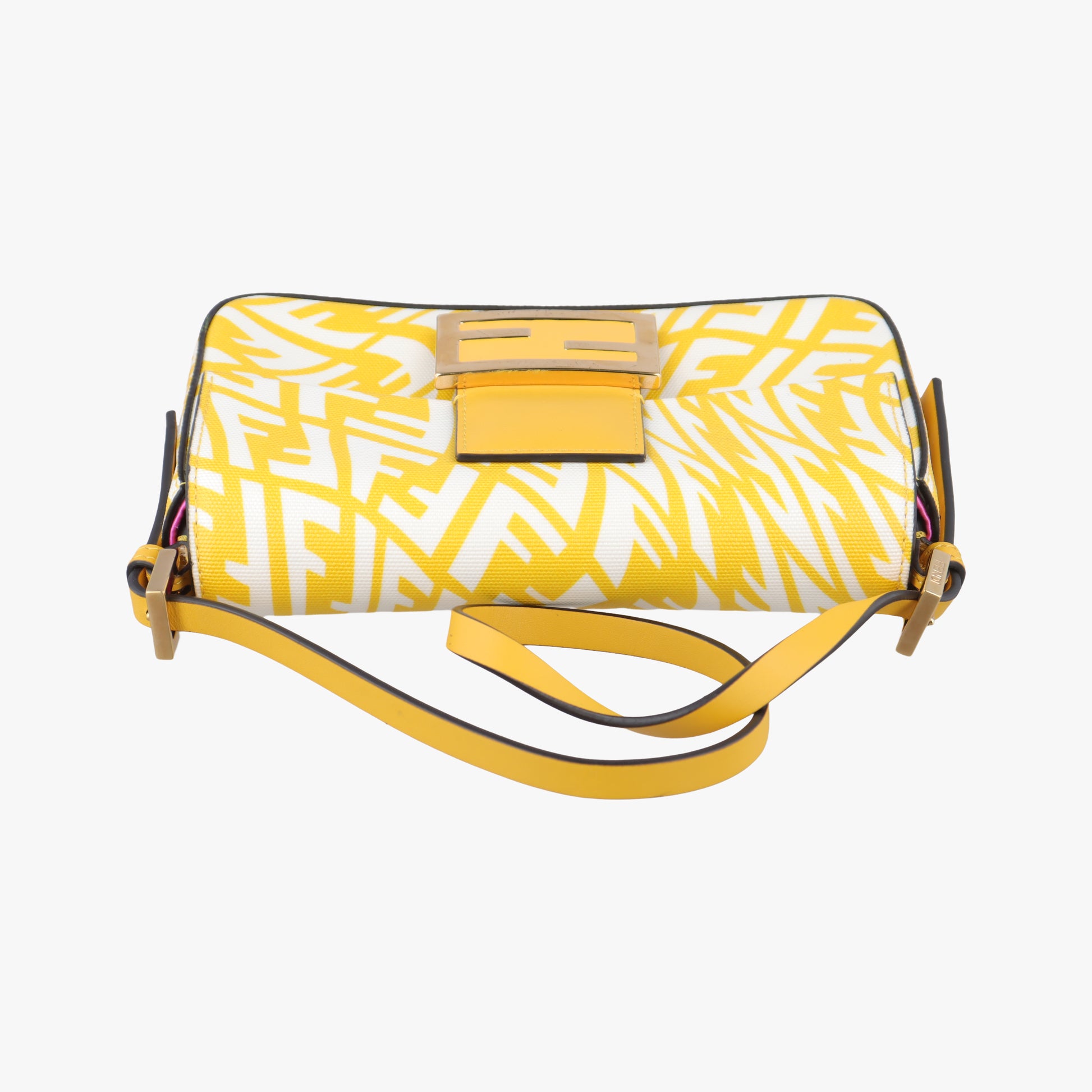 Vertigo Baguette Yellow x White x Beige PVC coated canvas 8BS049 8BS049-AFL1-218-1042ヴァーティゴ バゲット イエロー×ホワイト×ベージュ PVCコーティングキャンバス 8BS049 8BS049-AFL1-218-1042